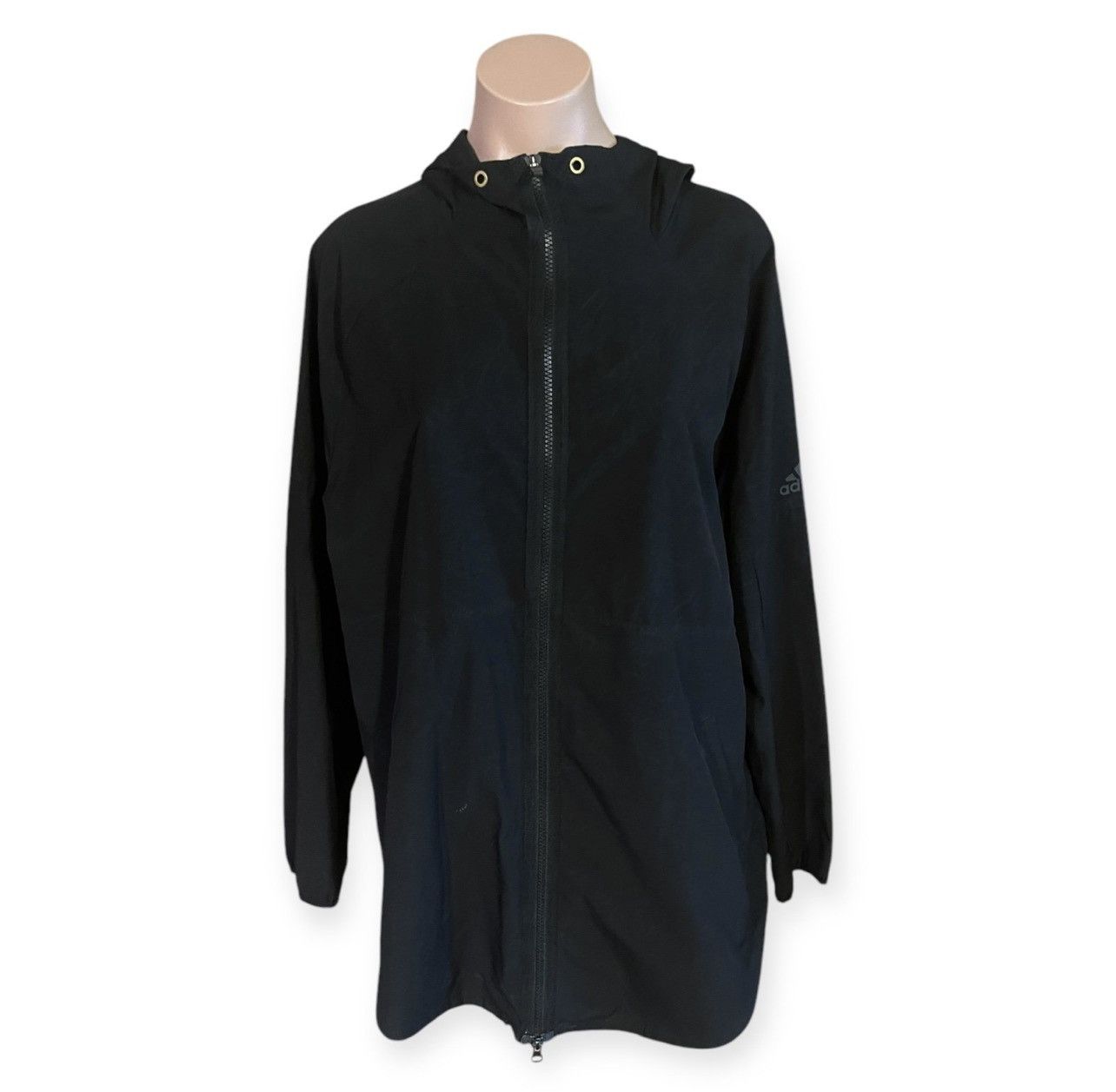 Adidas Adidas Men’s XL Black And Gray Full Zip Hooded Windbreaker Size US XL / EU 56 / 4 - 1 Thumbnail