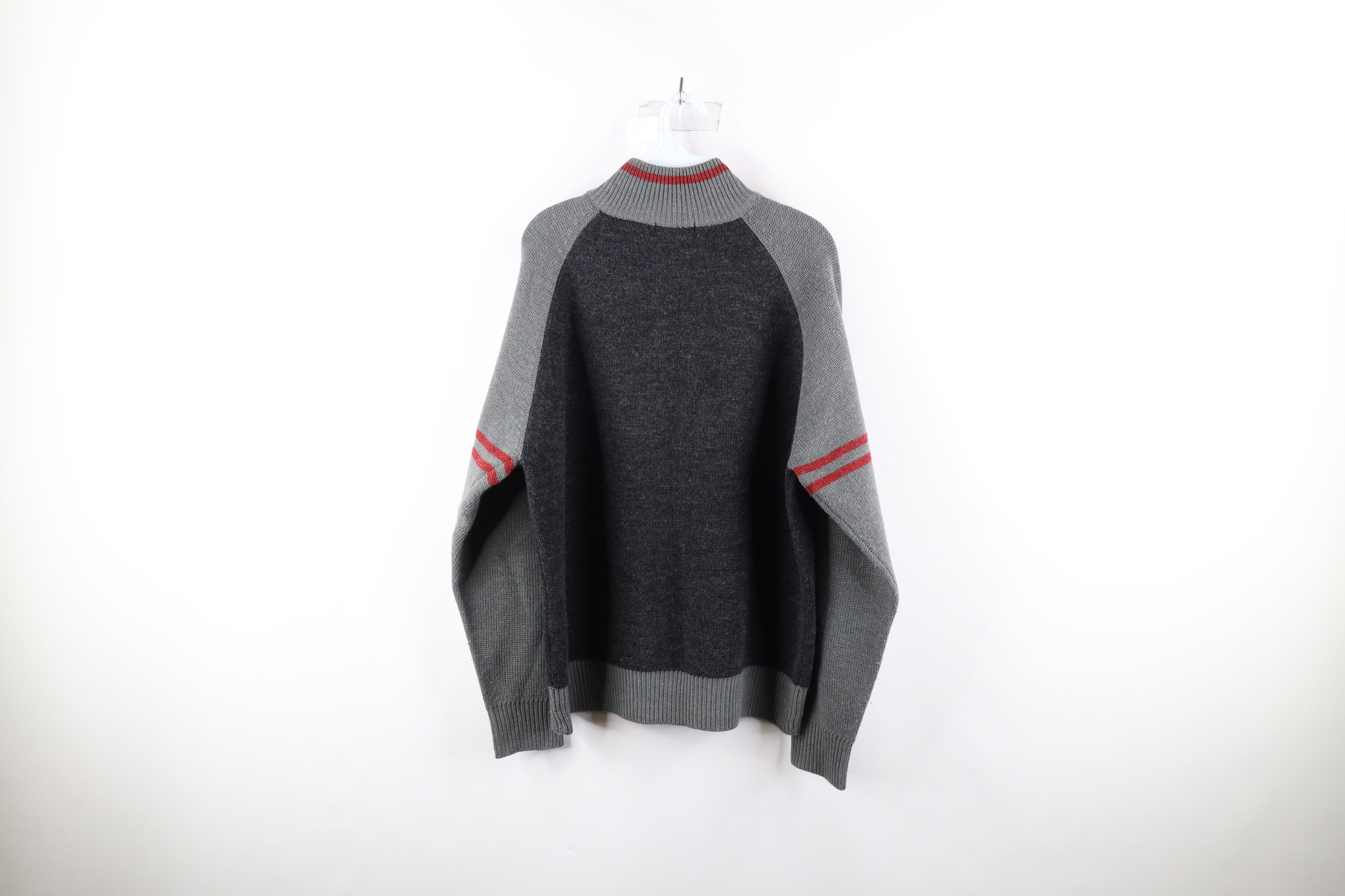 Vintage Vintage 90s Streetwear Striped Full Zip Cardigan Sweater Size US L / EU 52-54 / 3 - 5 Thumbnail