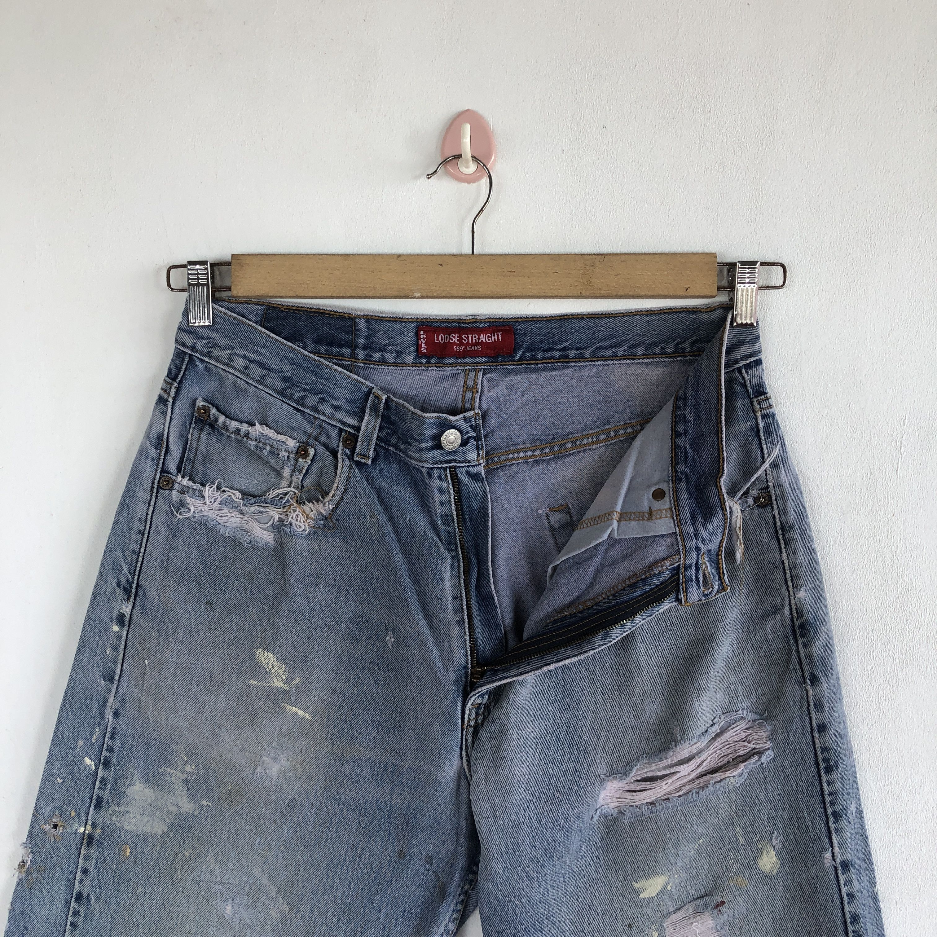 Levi's Vintage Levis Distressed Baggy Jeans Levi's 569 Faded Denim Size US 30 / EU 46 - 8 Thumbnail