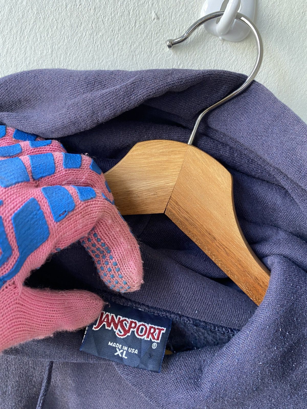 Jansport × Vintage 1990s - (BYU) Brigham Young University Faded Blue Hoodie Size US XL / EU 56 / 4 - 11 Thumbnail