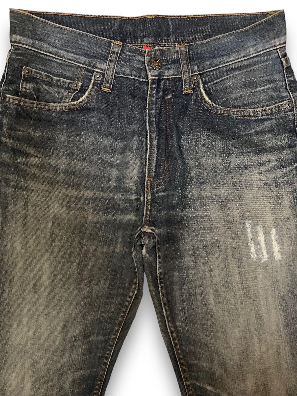 Undercover × Uniqlo Vintage Y2K Uniqlo UJ Faded Straight Leg Distressed Jeans Size US 29 - 3 Thumbnail
