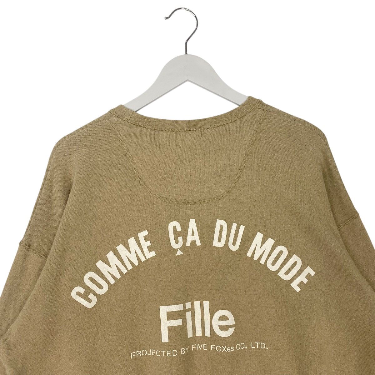 Vintage Vintage 90s Comme Ca Du Mode Crewneck Sweatshirt Beige SizeL Size US L / EU 52-54 / 3 - 4 Thumbnail