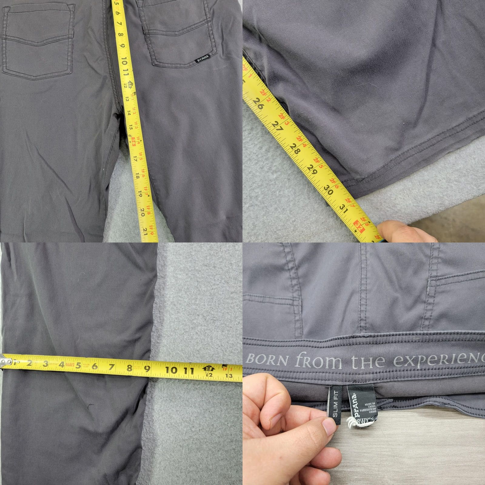 Prana prAna Pants Mens 38x30 Gray Slim Fit Microfiber Chino Casual Stretch Breathe Collection Size US 38 / EU 54 - 9 Thumbnail