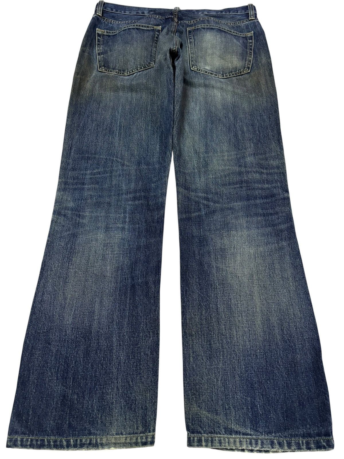Japanese Brand Vtg Y2k Kaihara Denim Uniqlo Mud Washed Distressed Jeans Size US 32 / EU 48 - 2 Thumbnail