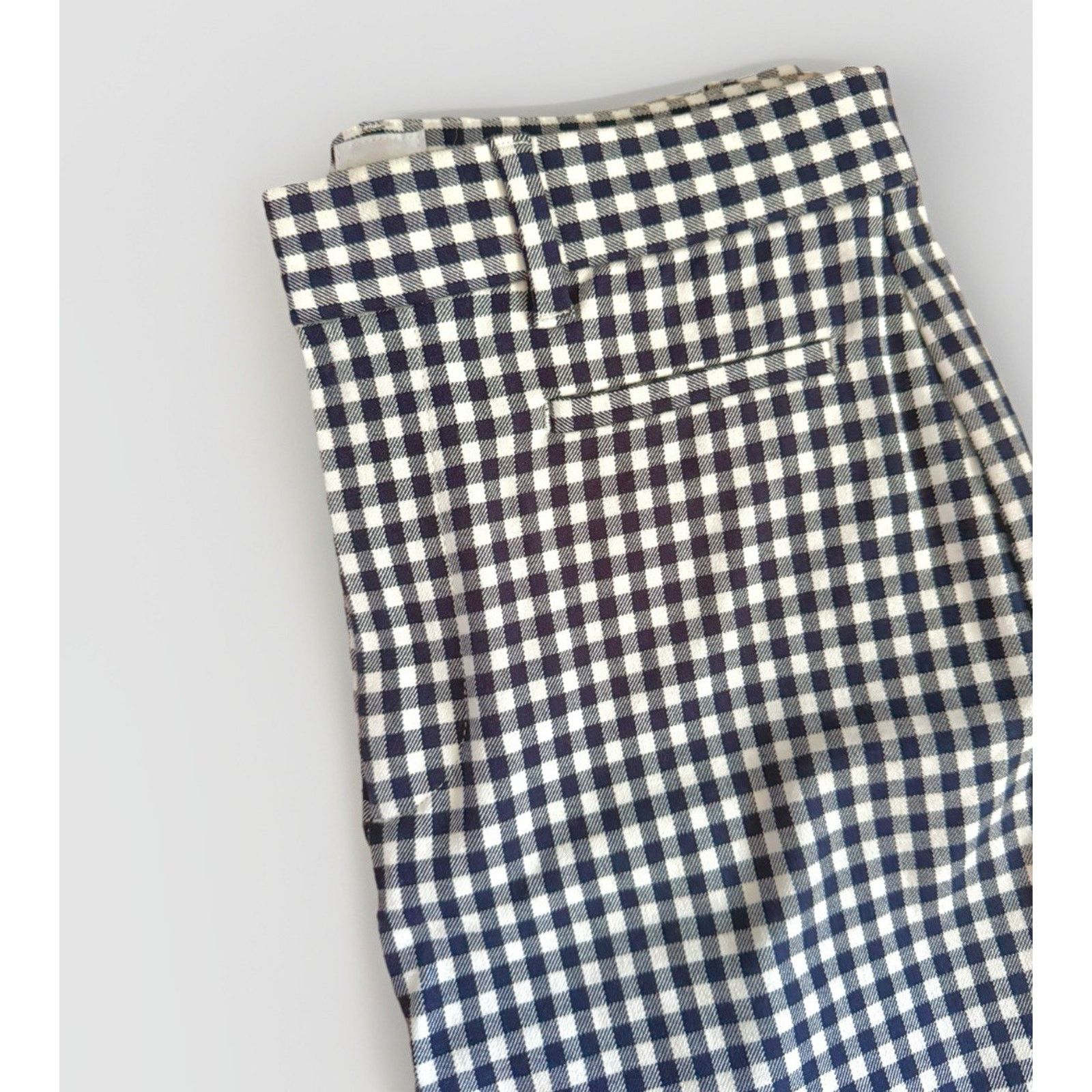 Gap GAP Mid Rise Skinny Ankle Pants Navy Gingham Stretch 2 Size 26" / US 2 / IT 38 - 4 Thumbnail