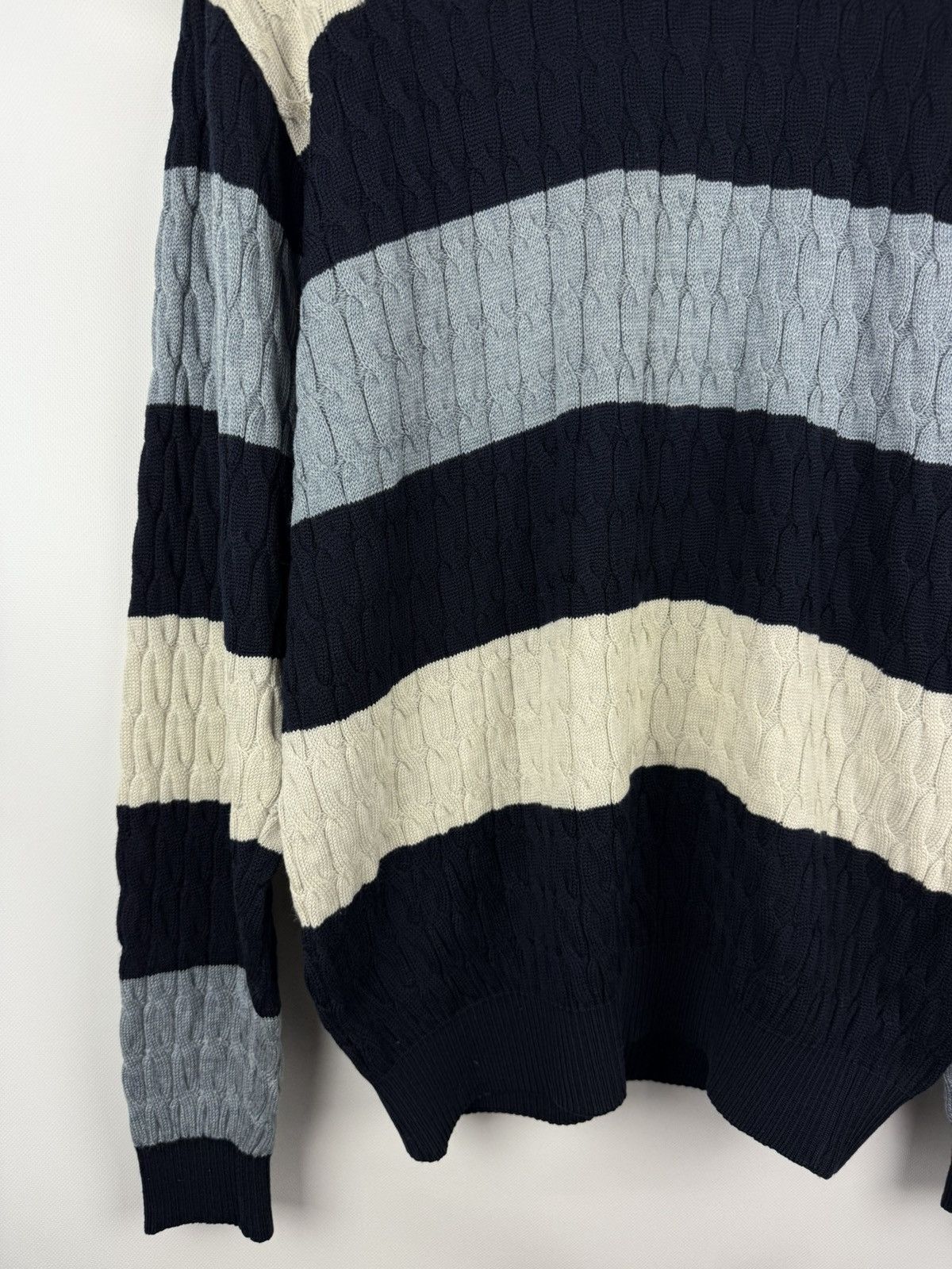 Paul & Shark Paul & Shark Wool Cable Knit Crewneck Heavy Sweater Pullover Size US L / EU 52-54 / 3 - 7 Thumbnail