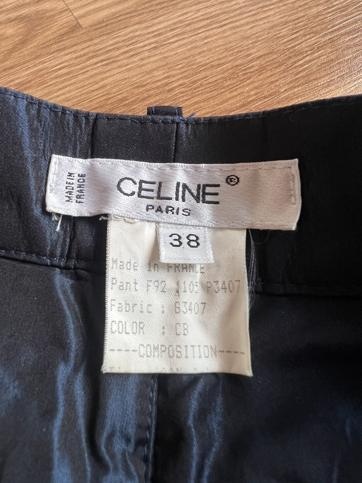 Celine Vintage CELINE Paris 1992 Silk Technical Pants Size 27" / US 4 / IT 40 - 6 Thumbnail