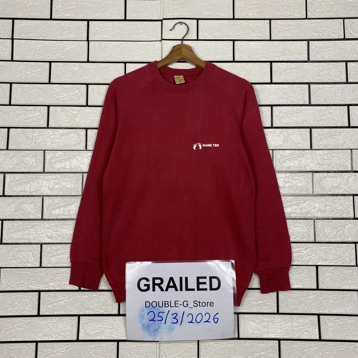 Japanese Brand Vintage Sweatshirt Hang Ten Big Log Size US S / EU 44-46 / 1 - 1 Thumbnail