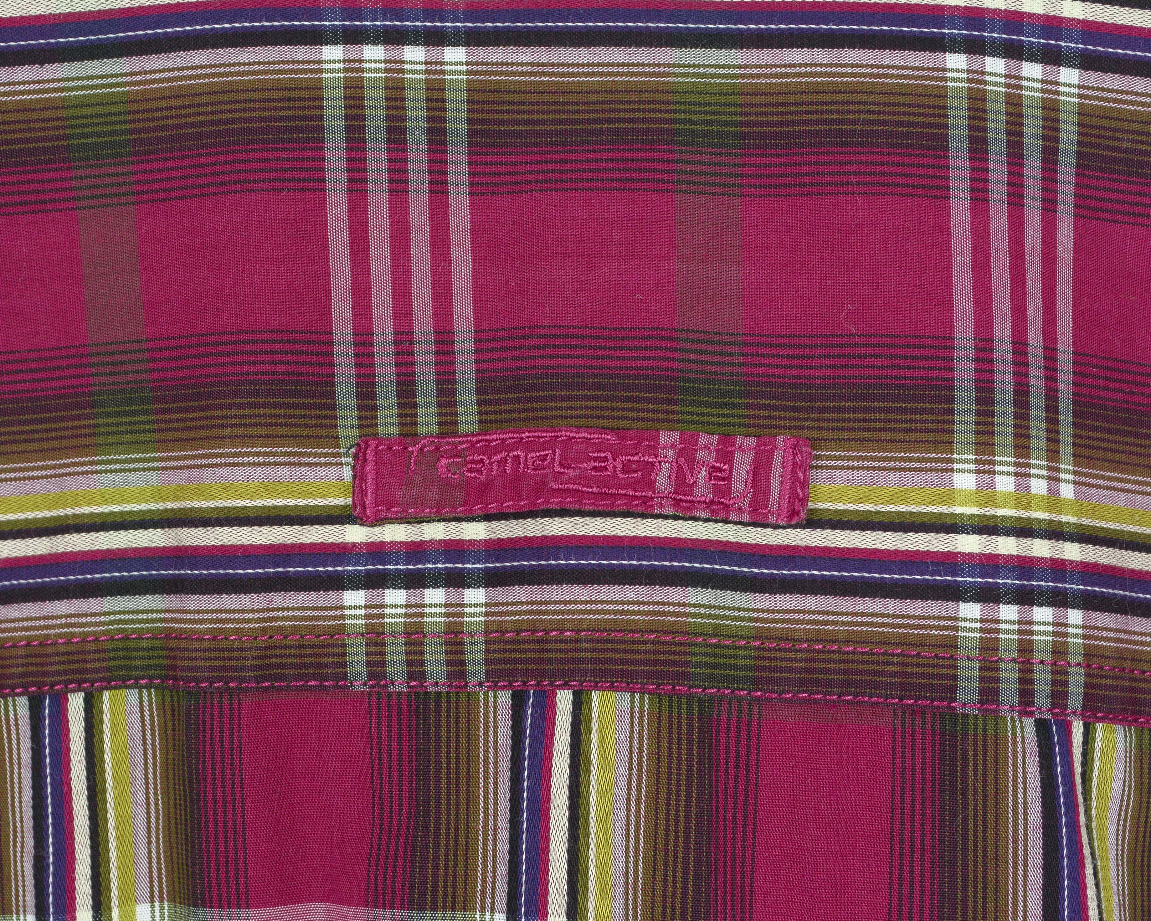 camel active Cotton Shirt 2XL Long Sleeve Check Plaid Pink Button Up Size US XXL / EU 58 / 5 - 3 Thumbnail