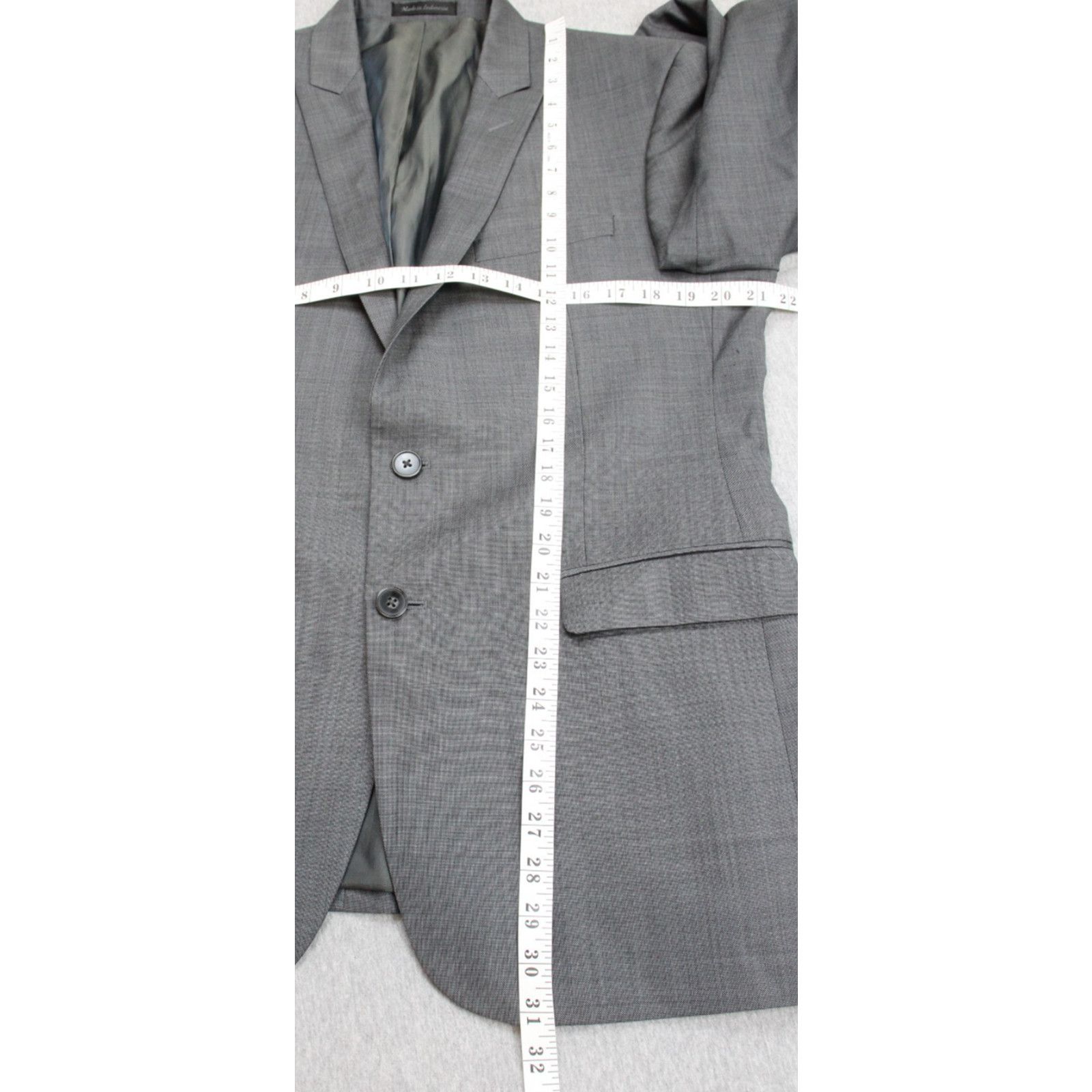 Calvin Klein Calvin Klein Suit Mens 42R Gray 100% Wool 2 Piece Set Size 42R - 8 Thumbnail