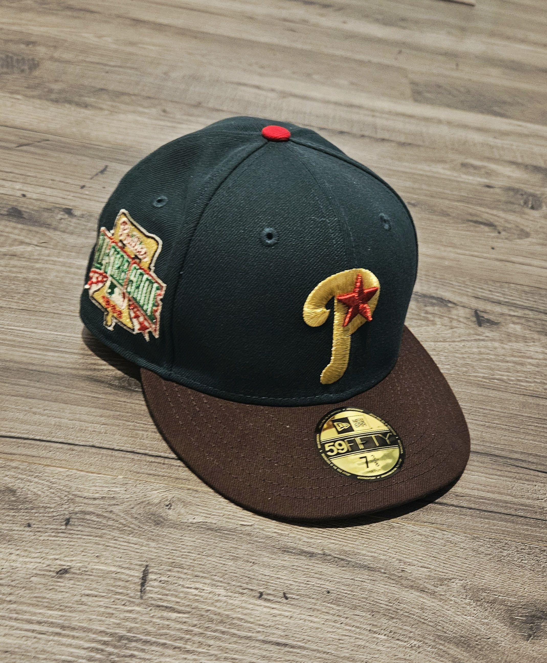 New Era NEW ERA 59FIFTY GREEN PHILLIES WITH 1996 ALL STAR PATCH Size ONE SIZE - 1 Thumbnail