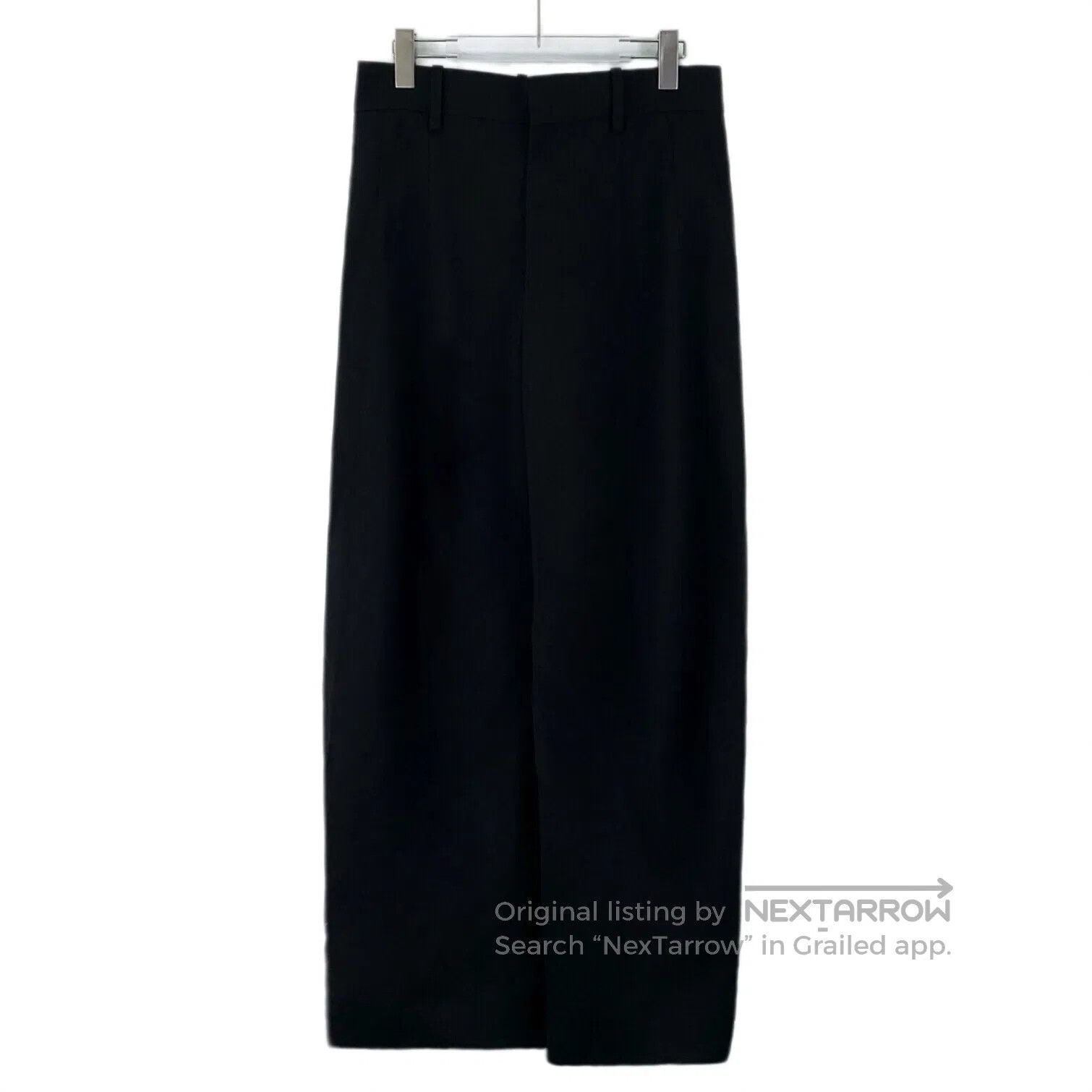 Bottega Veneta Bottega Veneta Black wool casual wide-leg long pants| Size US 40 / EU 56 - 1 Thumbnail