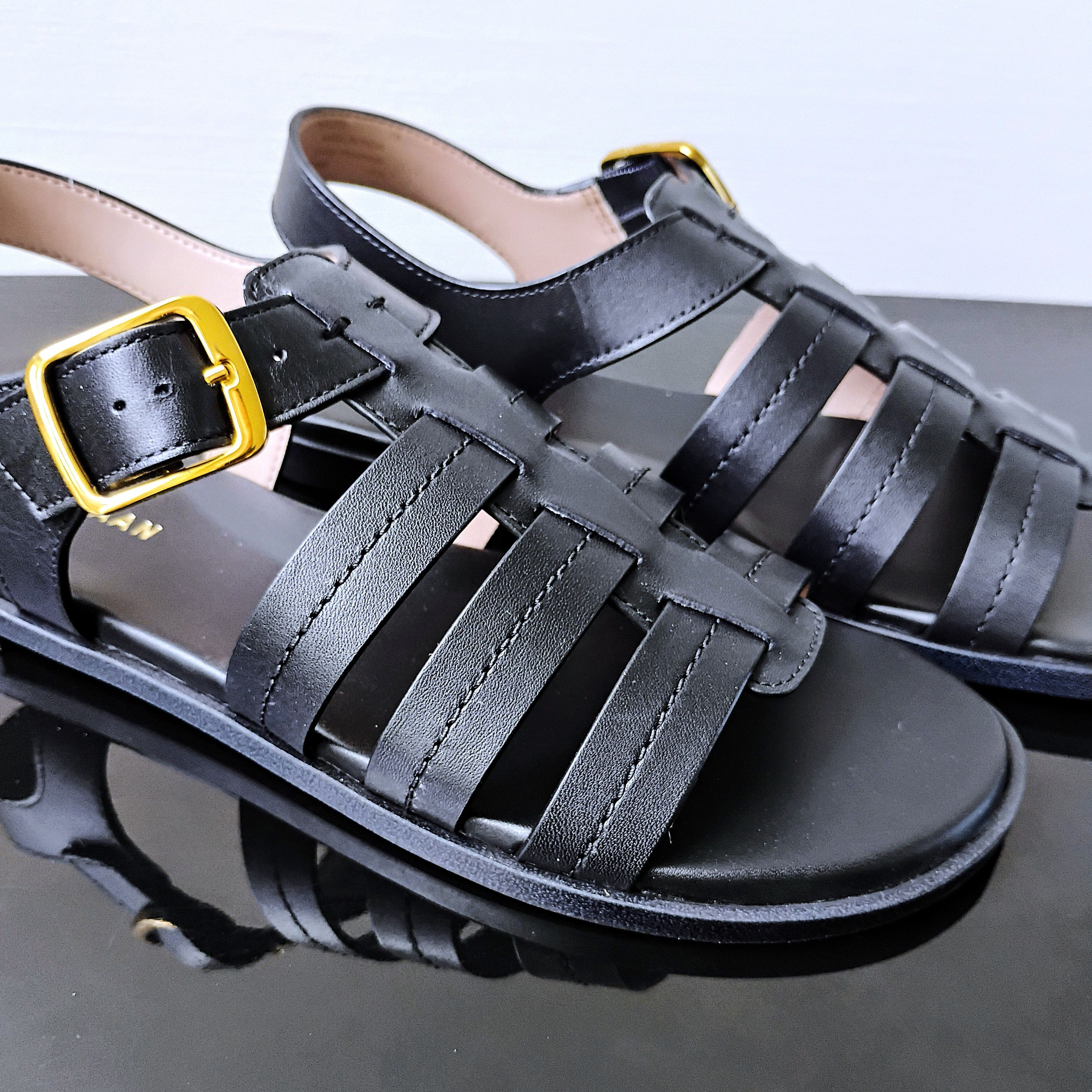 Cole Haan Cole Haan Women's Flynn Fishman Sandals in Amazing Black Size US 7 / IT 37 - 5 Thumbnail
