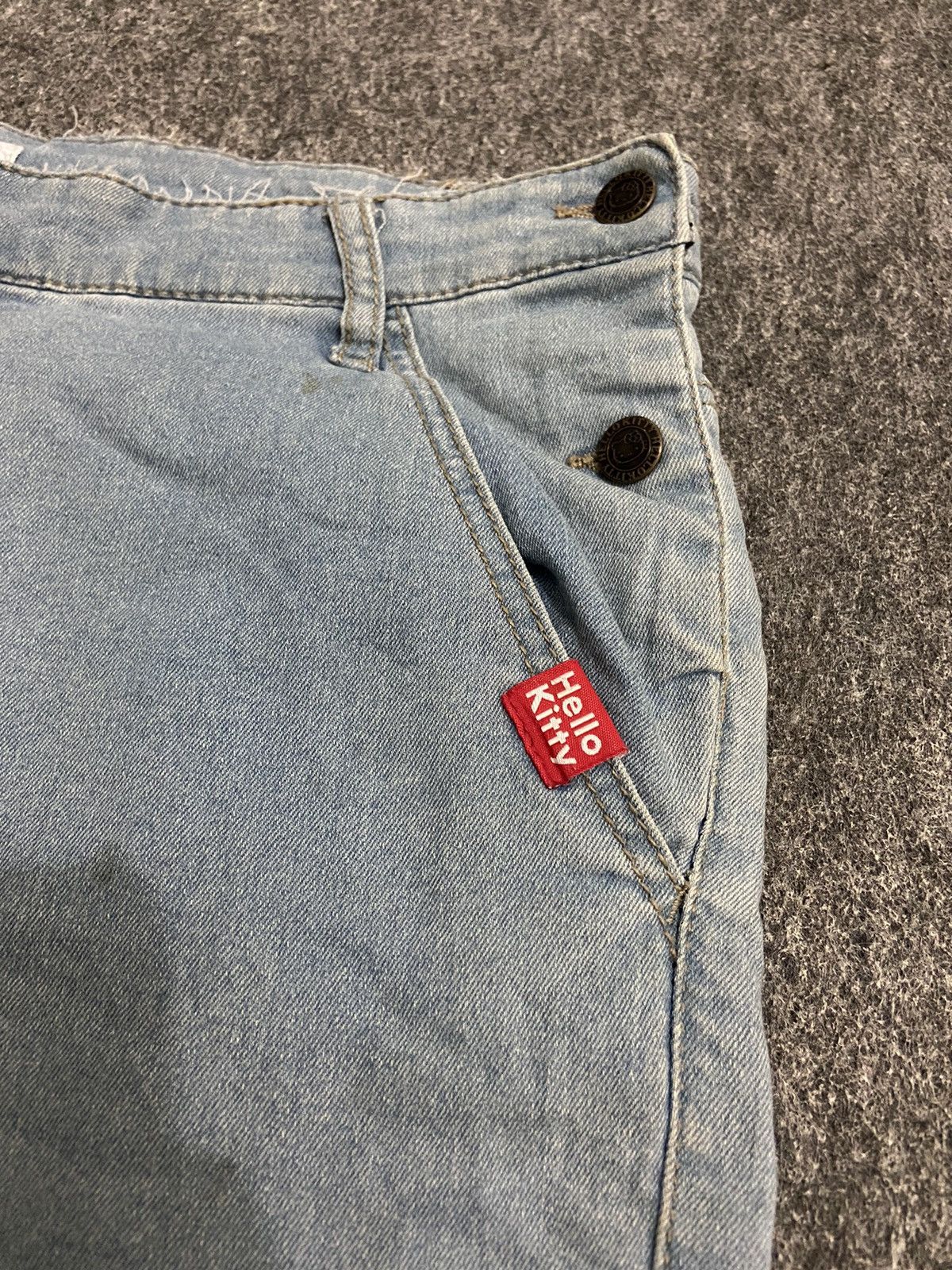 Hysteric Glamour × Japanese Brand vintage y2k denim pants hello kitty baggy pants Size 33" - 6 Thumbnail