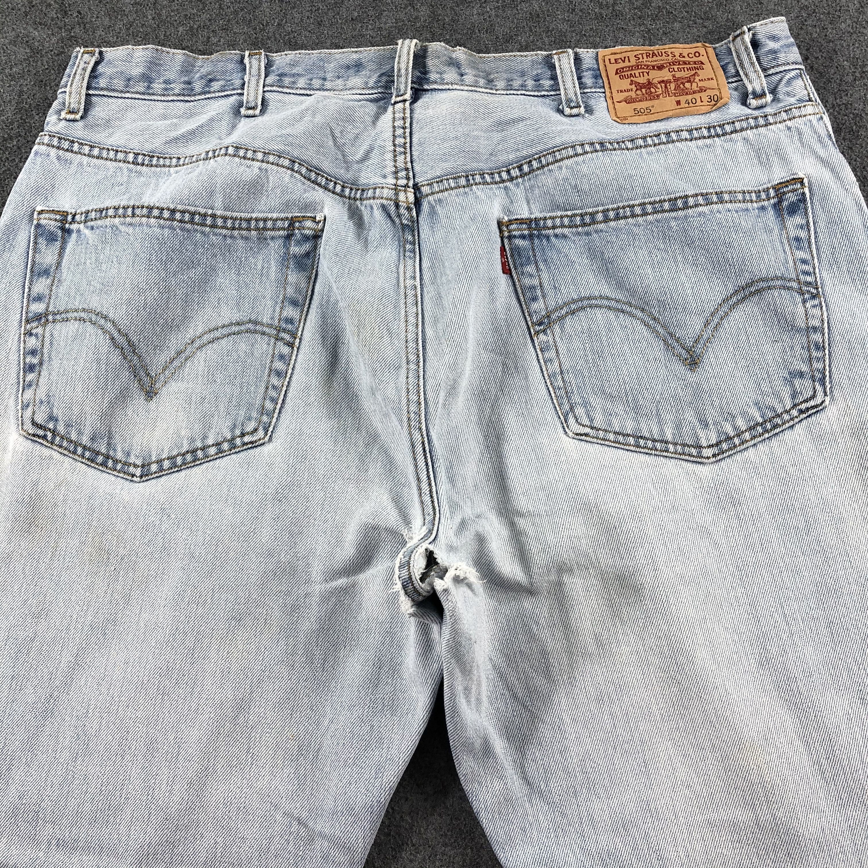 Levi's Vintage Light Wash Levis 505 Jeans-J2466 Size US 40 / EU 56 - 4 Thumbnail