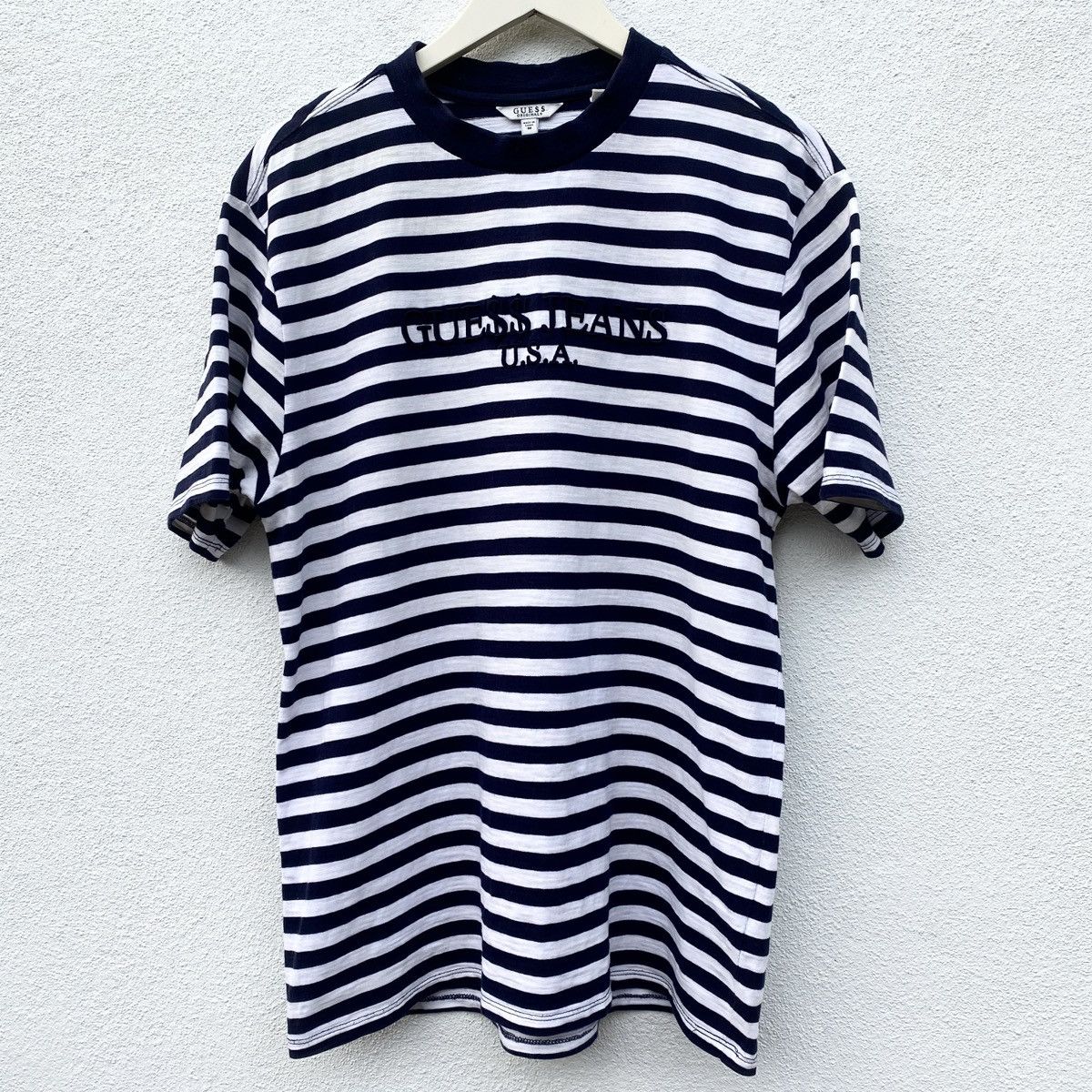Other GUESS JEANS 'U.S.A' ASAP ROCKY Embroidered Striped Tee NAVY Size US M / EU 48-50 / 2 - 2 Thumbnail