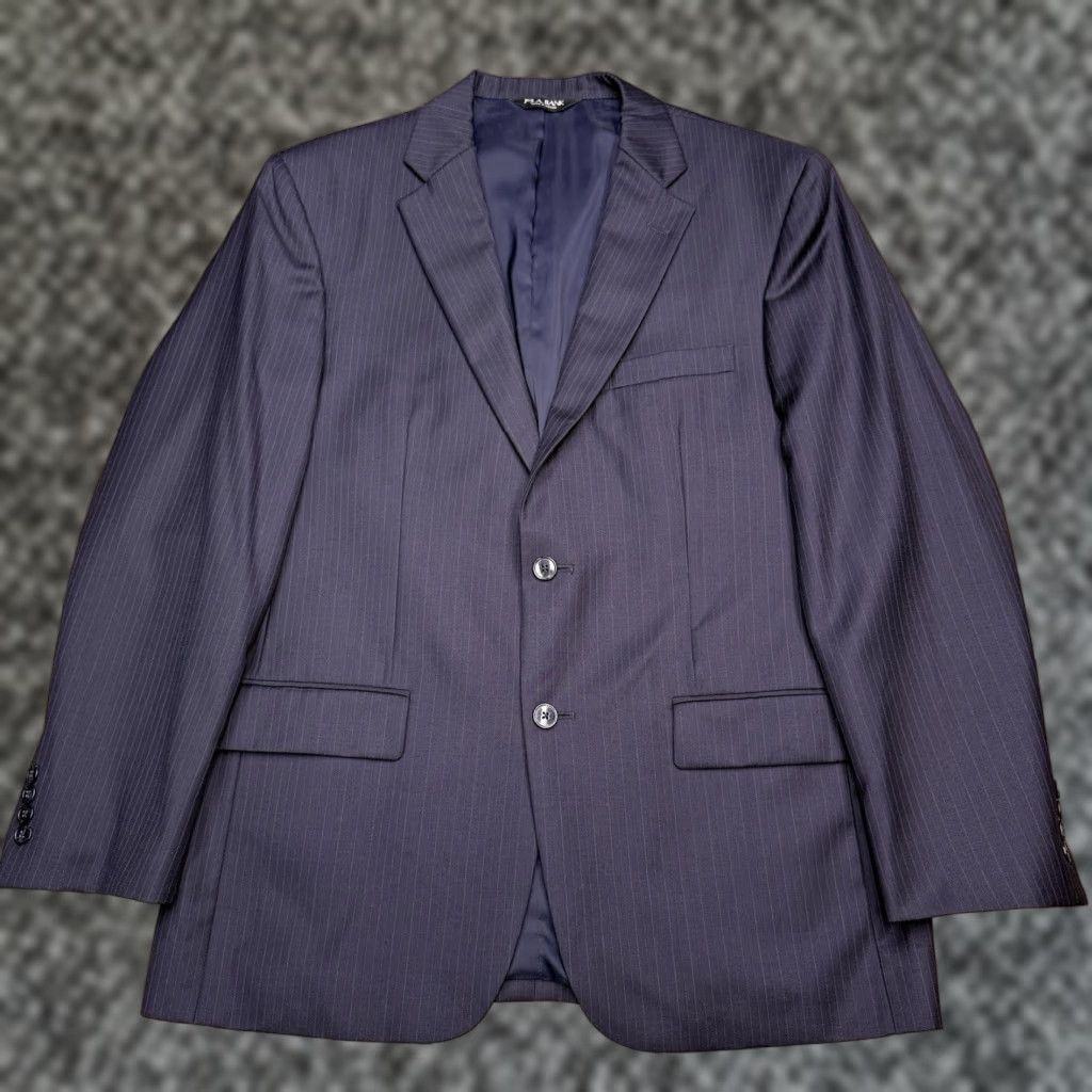 Jos. A. Bank Jos. A. Bank Travelers Collection Suit Jacket 42R Navy Wool Slim Blazer Size 42R - 1 Thumbnail