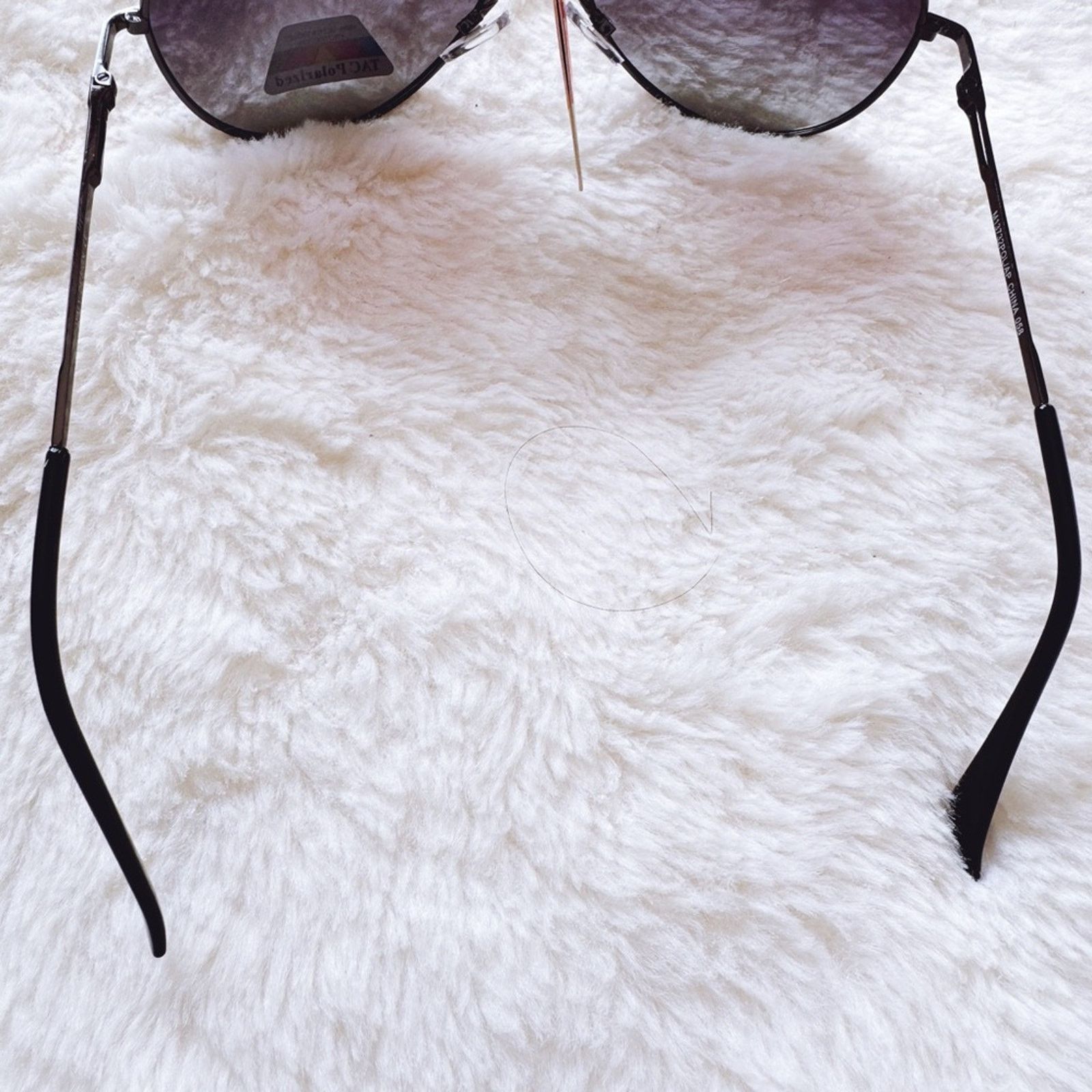 Other Freya Black W/Black Rim Polarized Aviator Sunglasses Size ONE SIZE - 9 Thumbnail