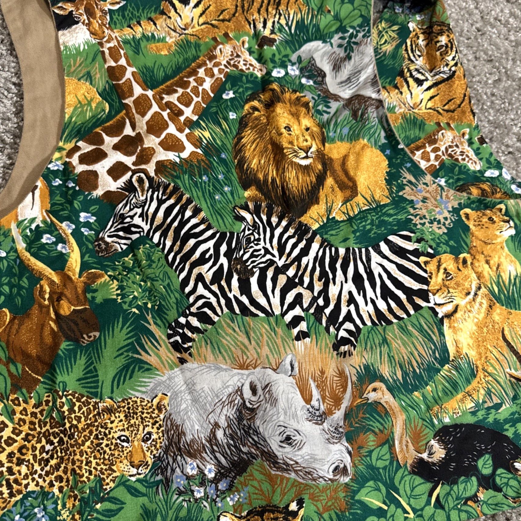 Vintage VINTAGE 1980s African Safari Animals Zoo Nature LL Johnson T-Shirt Men Small Beige Shirt Mens Size US S / EU 44-46 / 1 - 3 Thumbnail