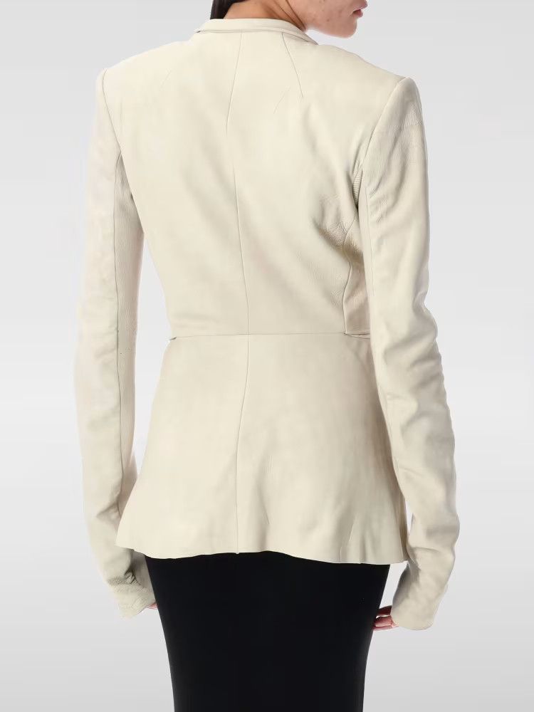 Rick Owens o1y0126 Belted Jacket in Ivory Size L / US 10 / IT 46 - 2 Thumbnail