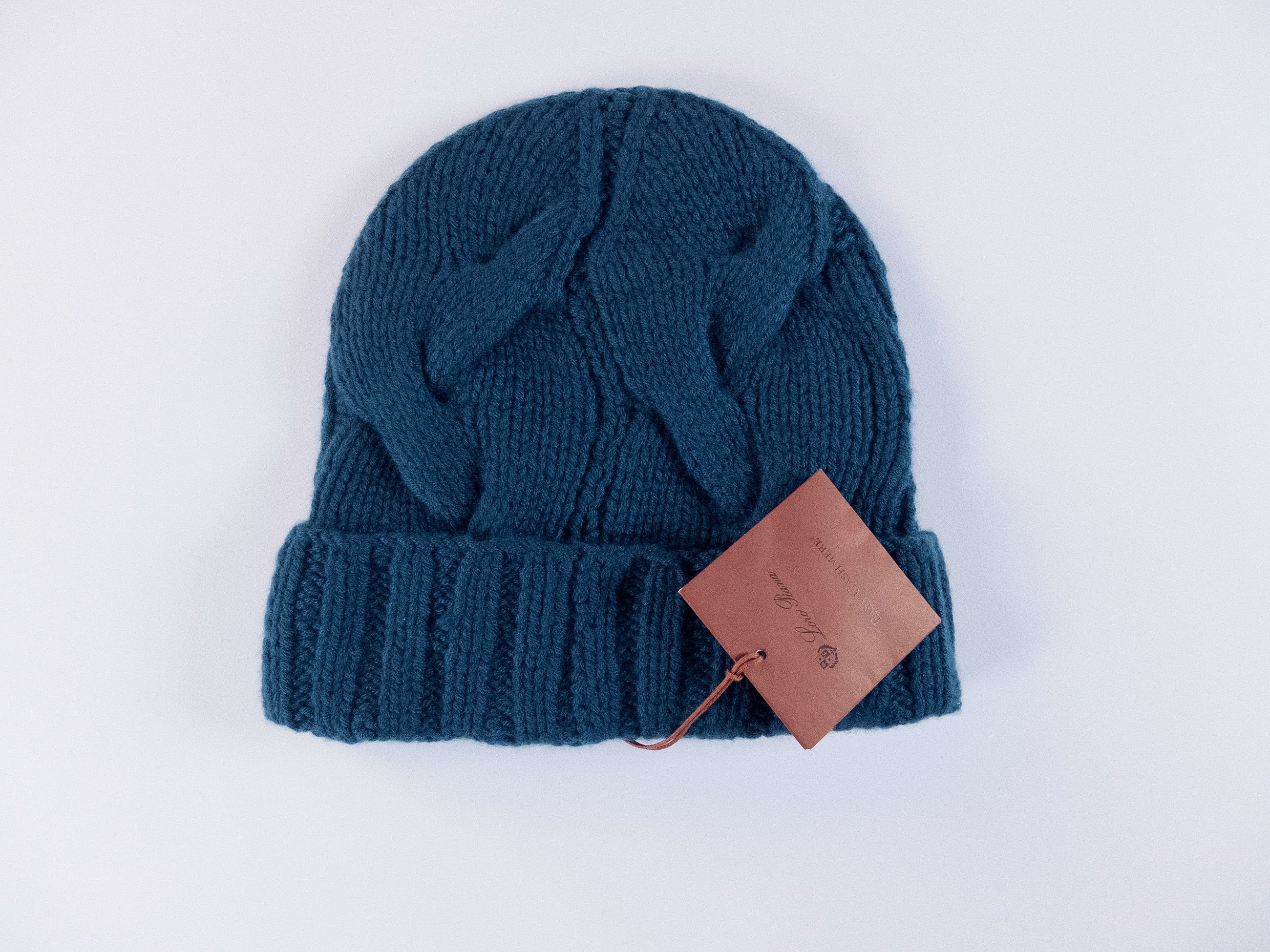 Loro Piana LORO PIANA Courchevel blue baby cashmere beanie hat q Size ONE SIZE - 4 Thumbnail