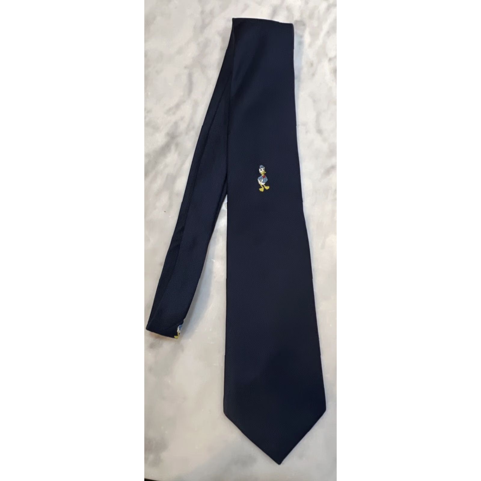 Vintage Vtg Donald Duck Neck Tie Navy Mickey Mouse Tie Cervantes Polyester USA 4”X 54” Size ONE SIZE - 3 Thumbnail
