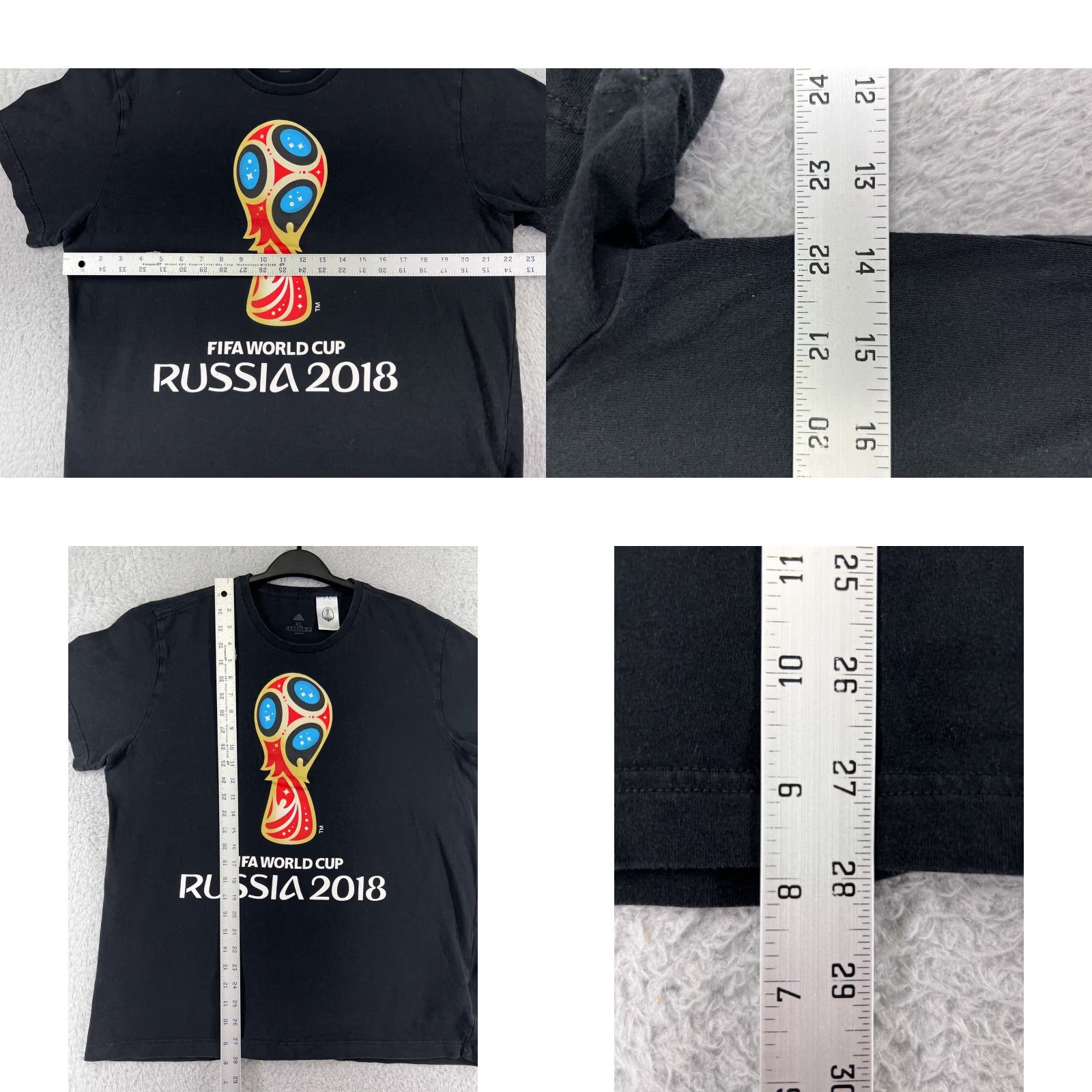 Adidas Adidas Shirt Mens XL Black FIFA World Cup 2018 Russia Soccer Futbol Jersey Graphic Print Team Logo Sports All Seasons Size US XL / EU 56 / 4 - 9 Thumbnail
