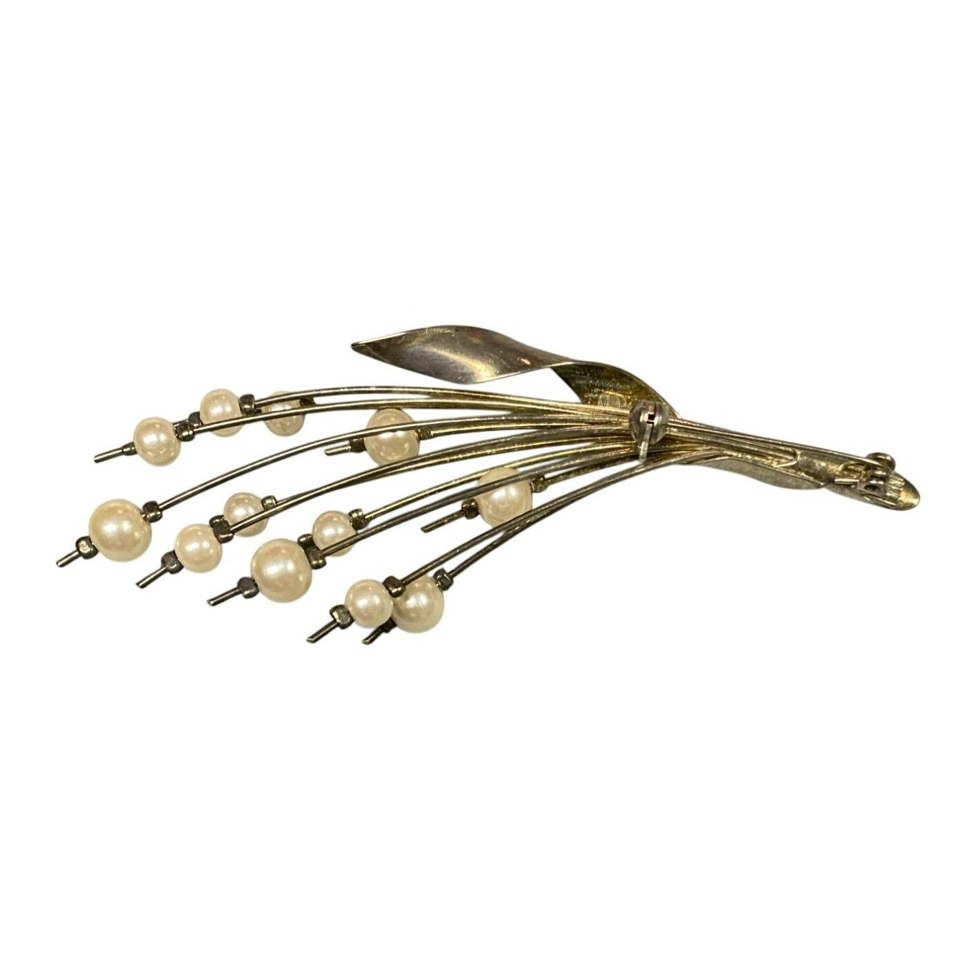 Other Vintage Mid-Century Modernist Silver-Toned Wheat Brooch With Size ONE SIZE - 4 Thumbnail