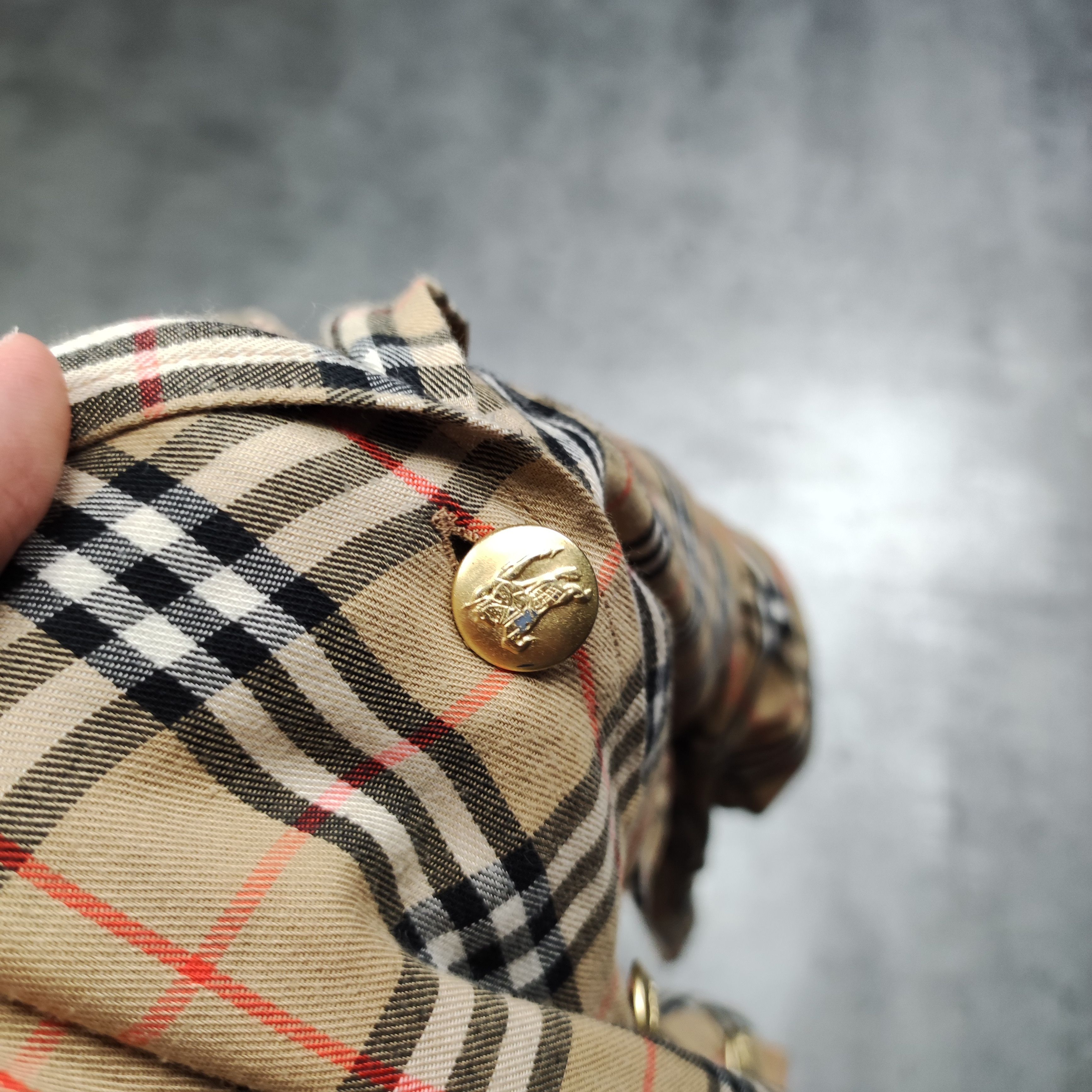 Burberry × Vintage Vintage RARE Burberry London Nova Checkered Pocket Shirt Size XL / US 12-14 / IT 48-50 - 5 Thumbnail