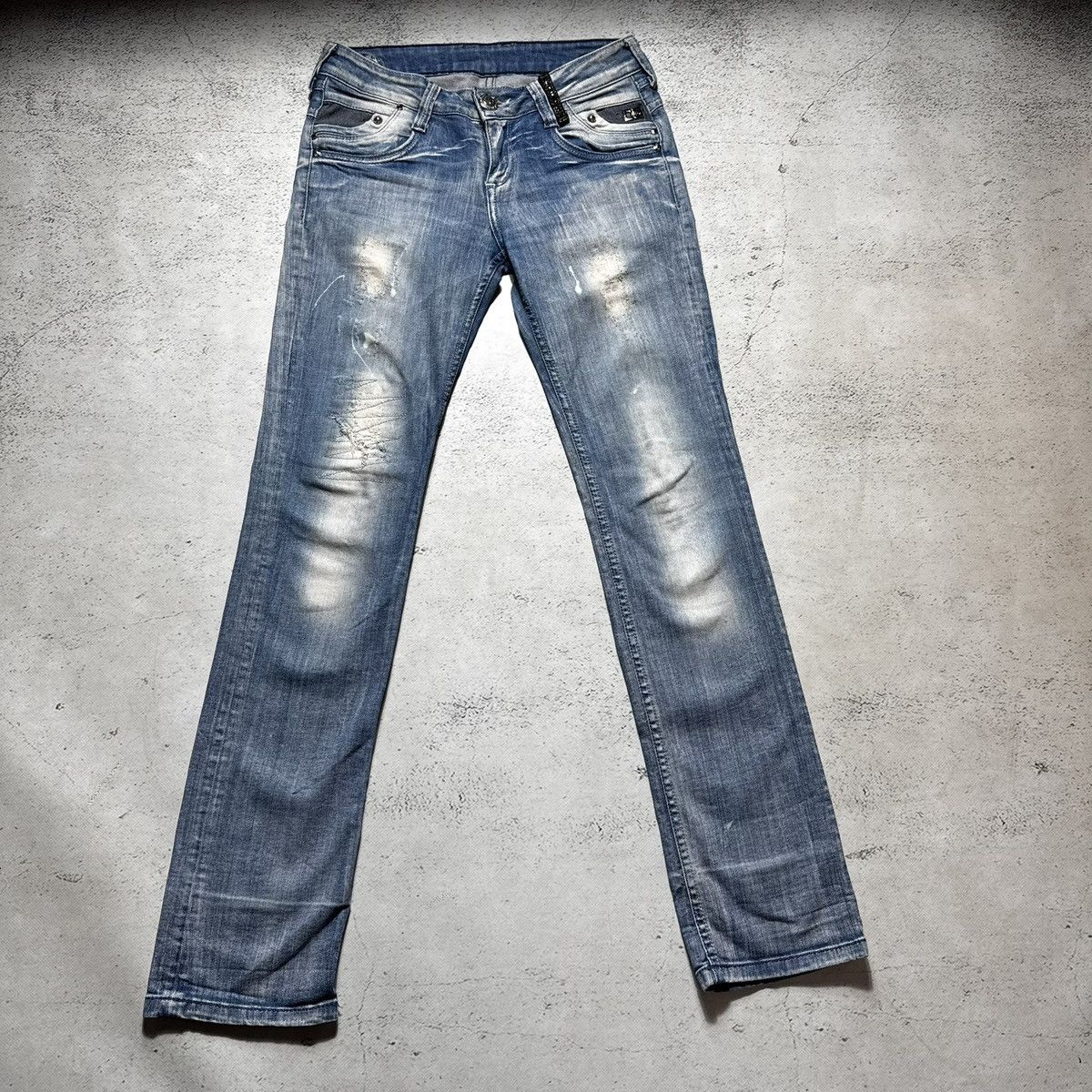 Dolce & Gabbana drip dolce gabbana distressed jeans y2k women with big logo Size 27" / US 4 / IT 40 - 1 Thumbnail