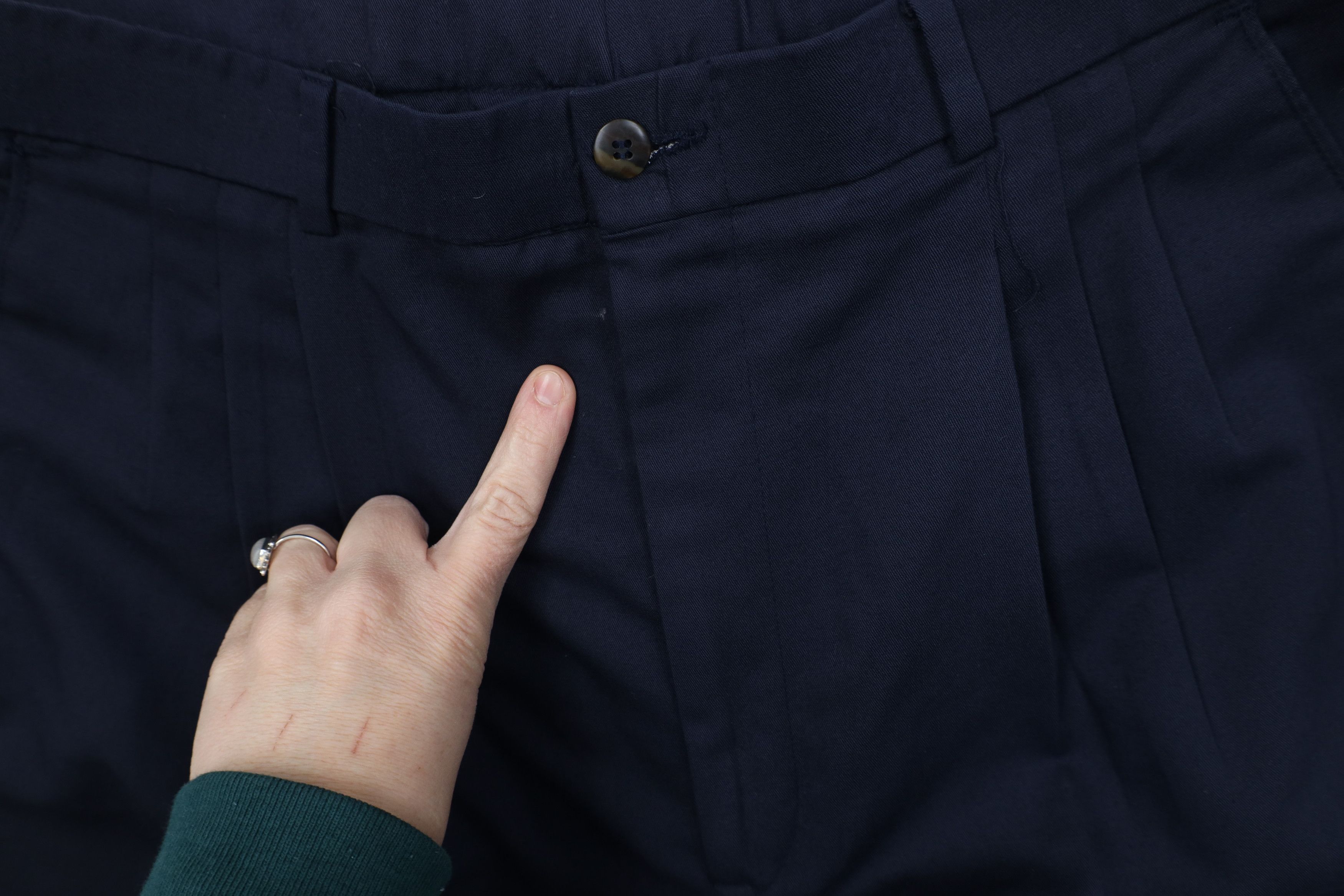 Vintage Vintage 90s Streetwear Knit Pleated Chino Pants Blue USA Size US 36 / EU 52 - 5 Thumbnail
