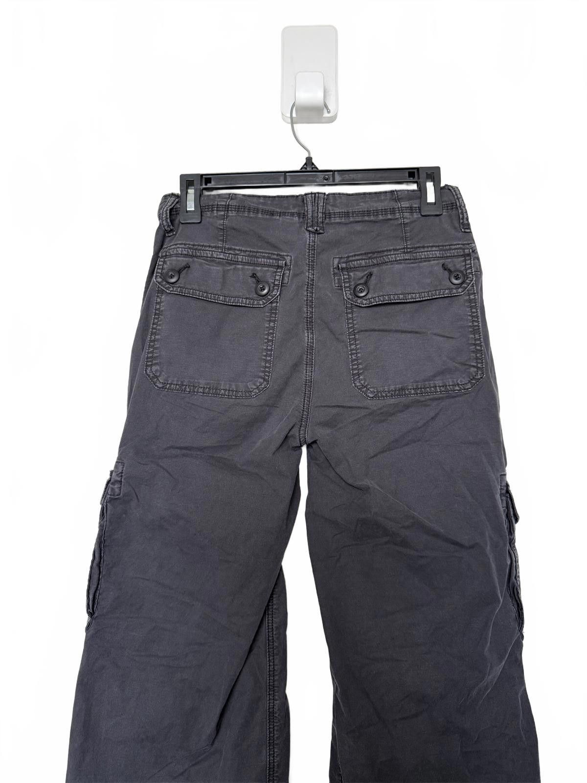 Designer Vintage Y2K Grunge Dark Gray Cargo Pants Size 26" / US 2 / IT 38 - 3 Thumbnail