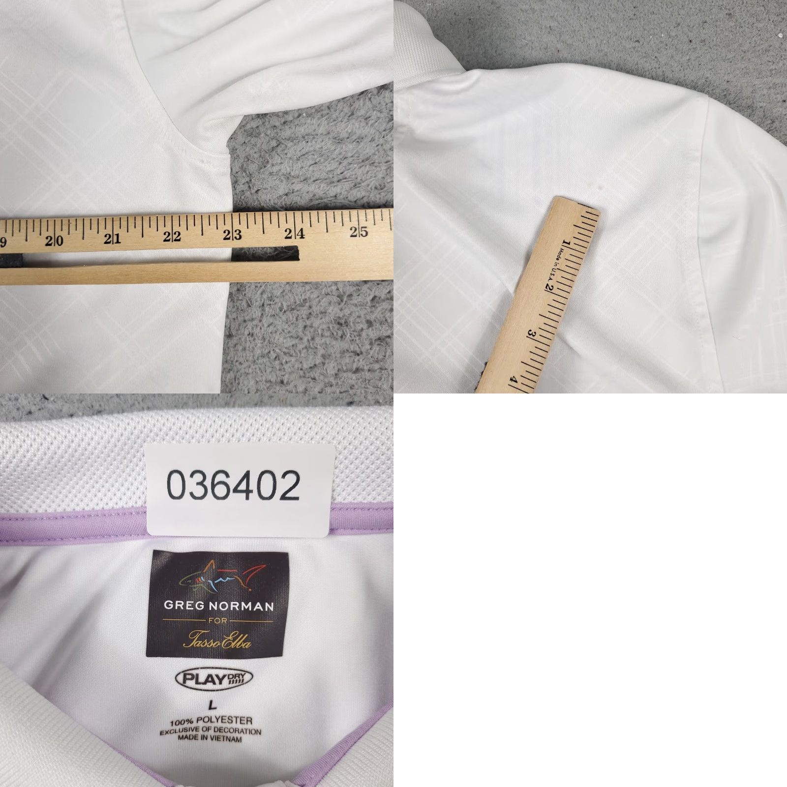 Vintage Greg Norman Polo Shirt Mens L White Logo Golf Casual Short Sleeve Shirt Size US L / EU 52-54 / 3 - 8 Thumbnail