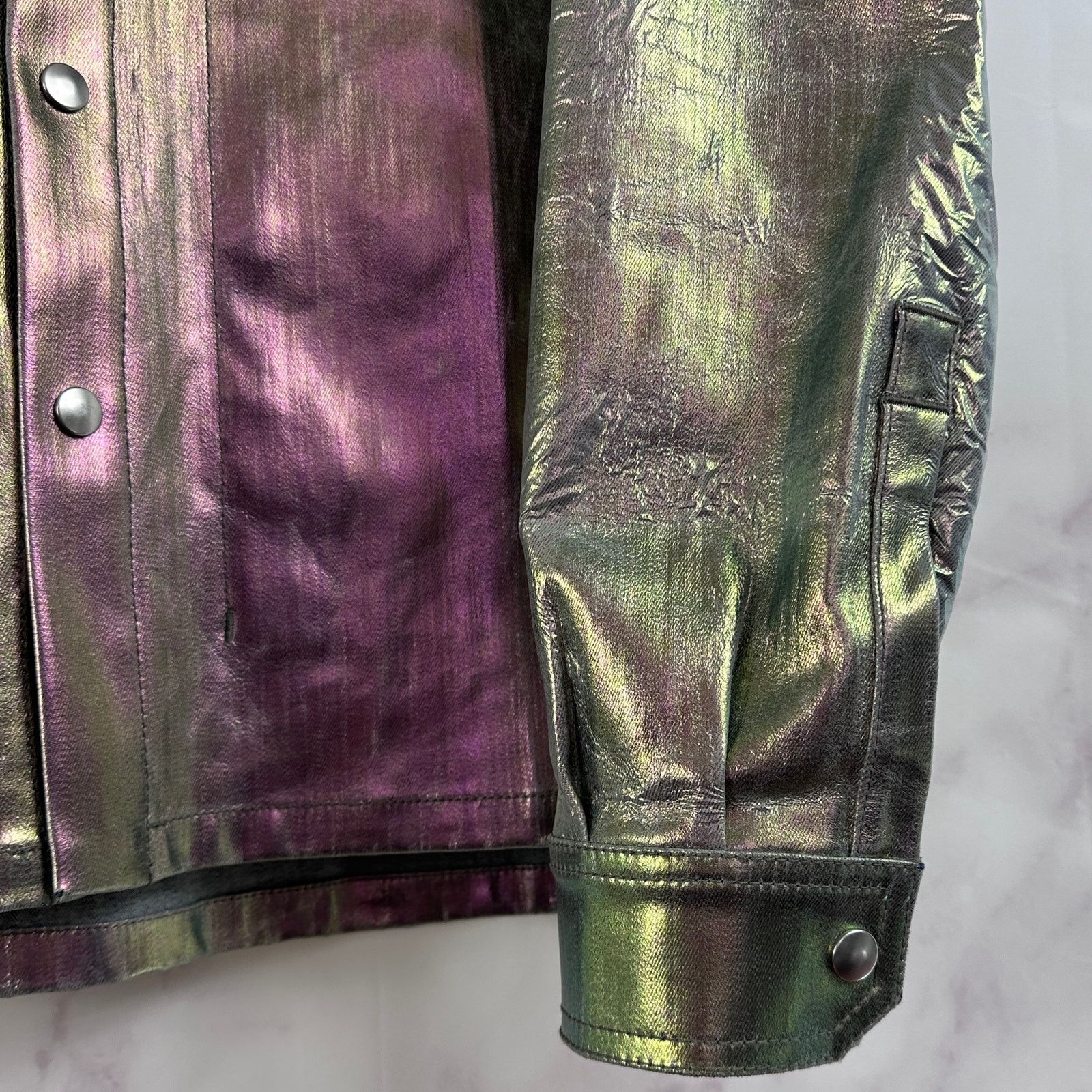 Rick Owens Rick Owens S/S20 Iris Shiny Denim Outershirt Size US L / EU 52-54 / 3 - 5 Thumbnail