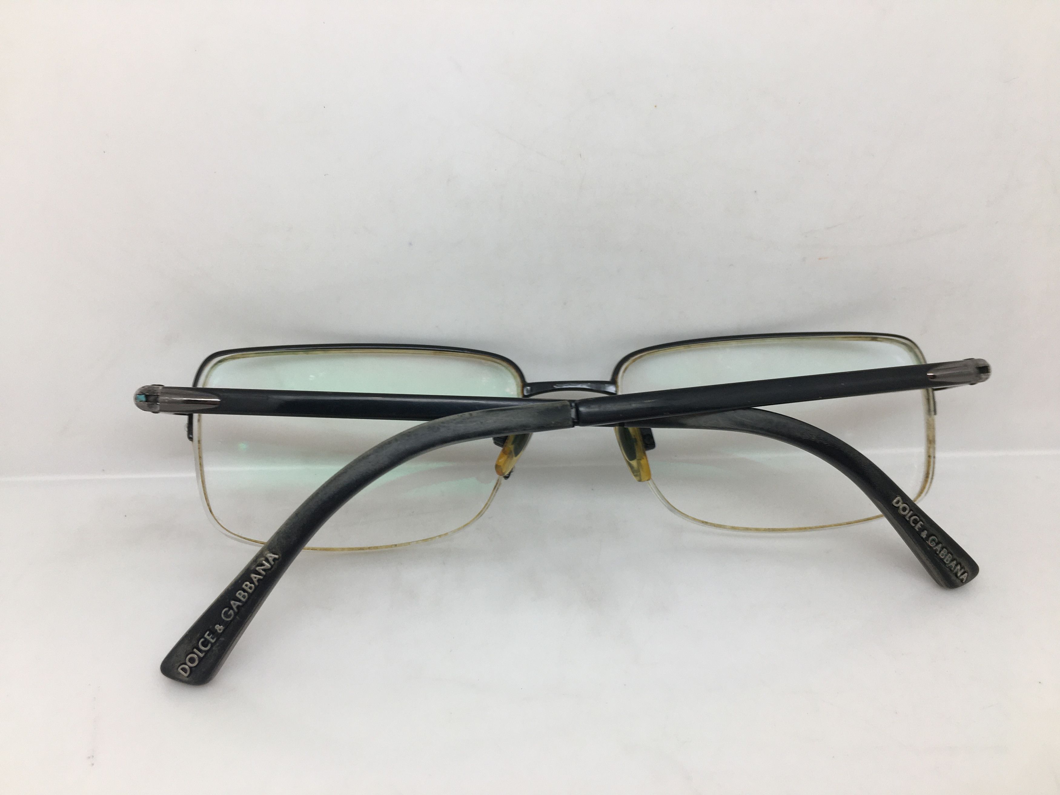 Dolce & Gabbana Dolce & Gabbana Black Alloy Half Rim RX Eyeglasses Frame Size ONE SIZE - 10 Thumbnail