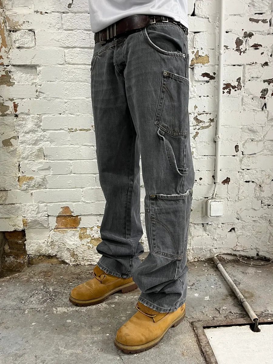 Dolce & Gabbana AW2004 Dolce & Gabbana Asymmetrical Grey Cargo Denim Jeans Size US 34 / EU 50 - 3 Thumbnail