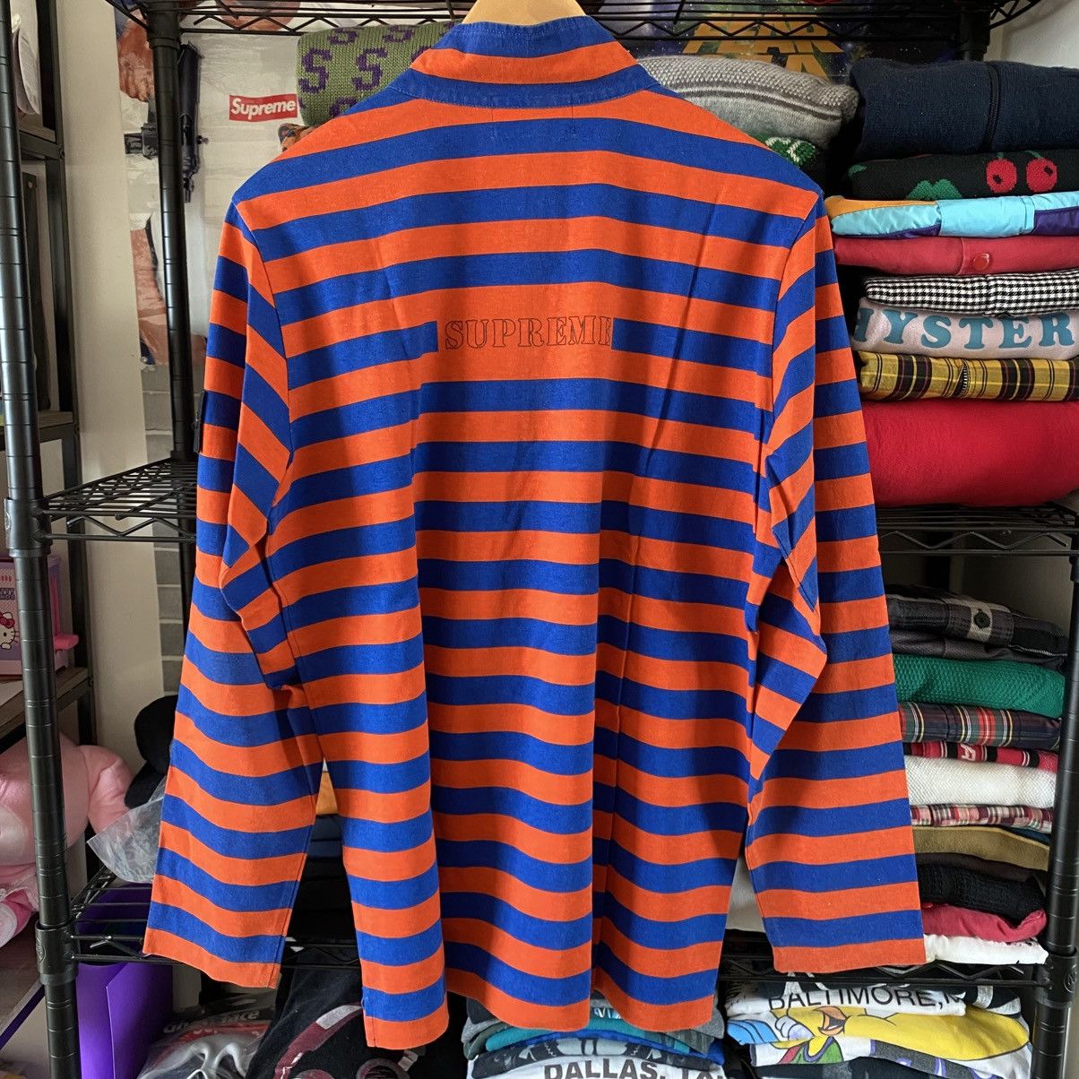Stone Island × Supreme Supreme Stone Island Quarter Zip Longsleeve Top Orange 2016 Size US L / EU 52-54 / 3 - 4 Thumbnail