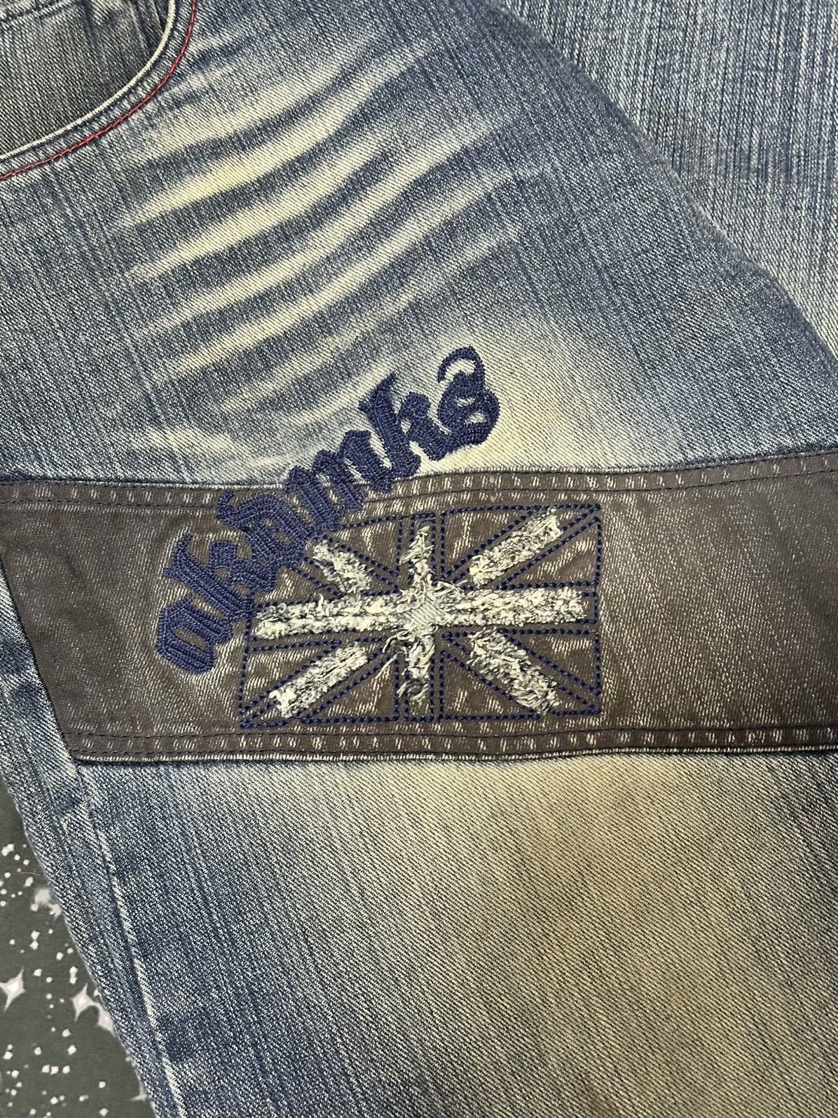 Vintage Akademiks Mens Embroidered Blue Jeans Size US 34 / EU 50 - 4 Thumbnail