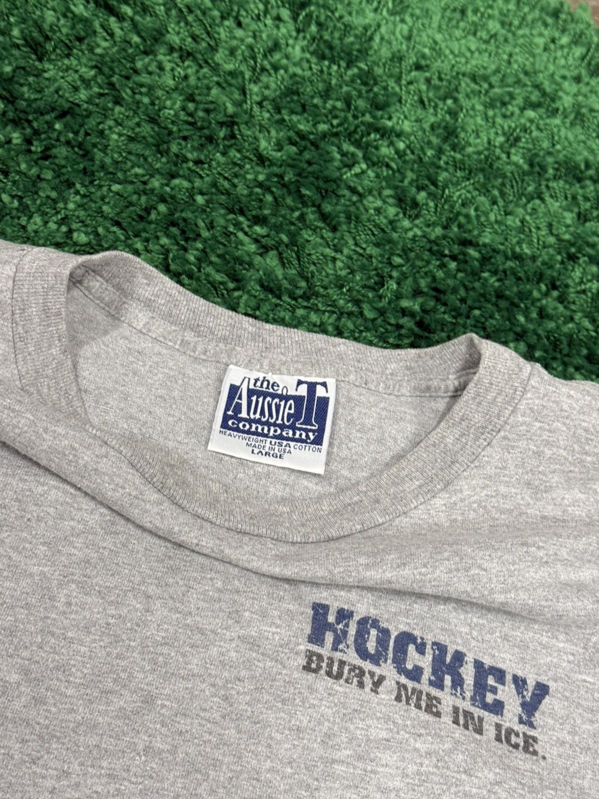 Vintage RARE BURY ME IN ICE Hockey Y2K Logo Tee Grey Large Size US L / EU 52-54 / 3 - 3 Thumbnail