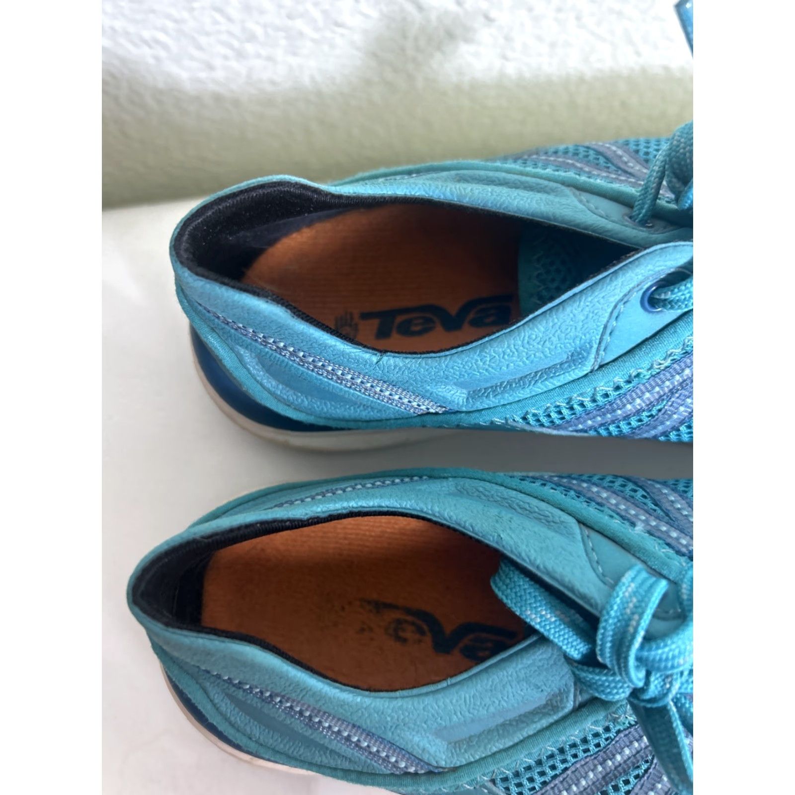 Teva Teva Evo Water Light Teal Athletic Shoes Womens 6.5 Teal Sneaker Breathable Performance Lace Up Solid Size US 7 / IT 37 - 5 Thumbnail