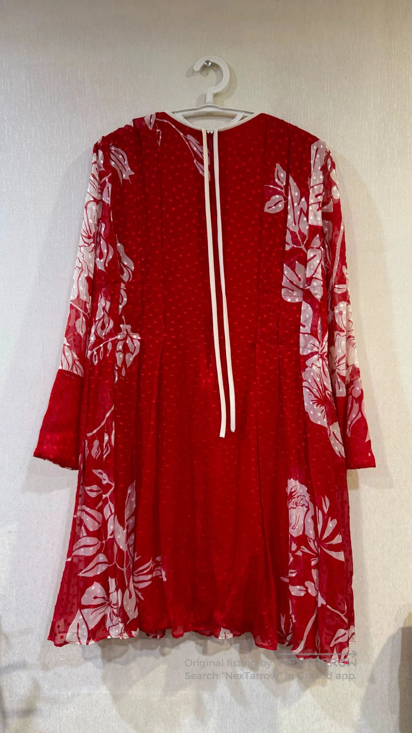 Fendi FENDI Red Silk Floral Print Dress. Size US XS / EU 42 / 0 - 2 Thumbnail