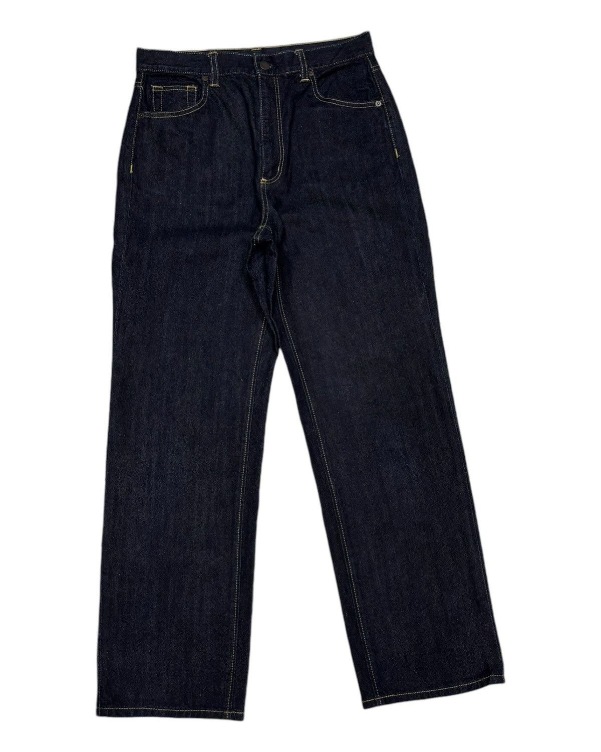 GU 🔥GU JAPANESE BLUE DENIM BAGGY WIDE JEANS Size US 30 / EU 46 - 5 Thumbnail