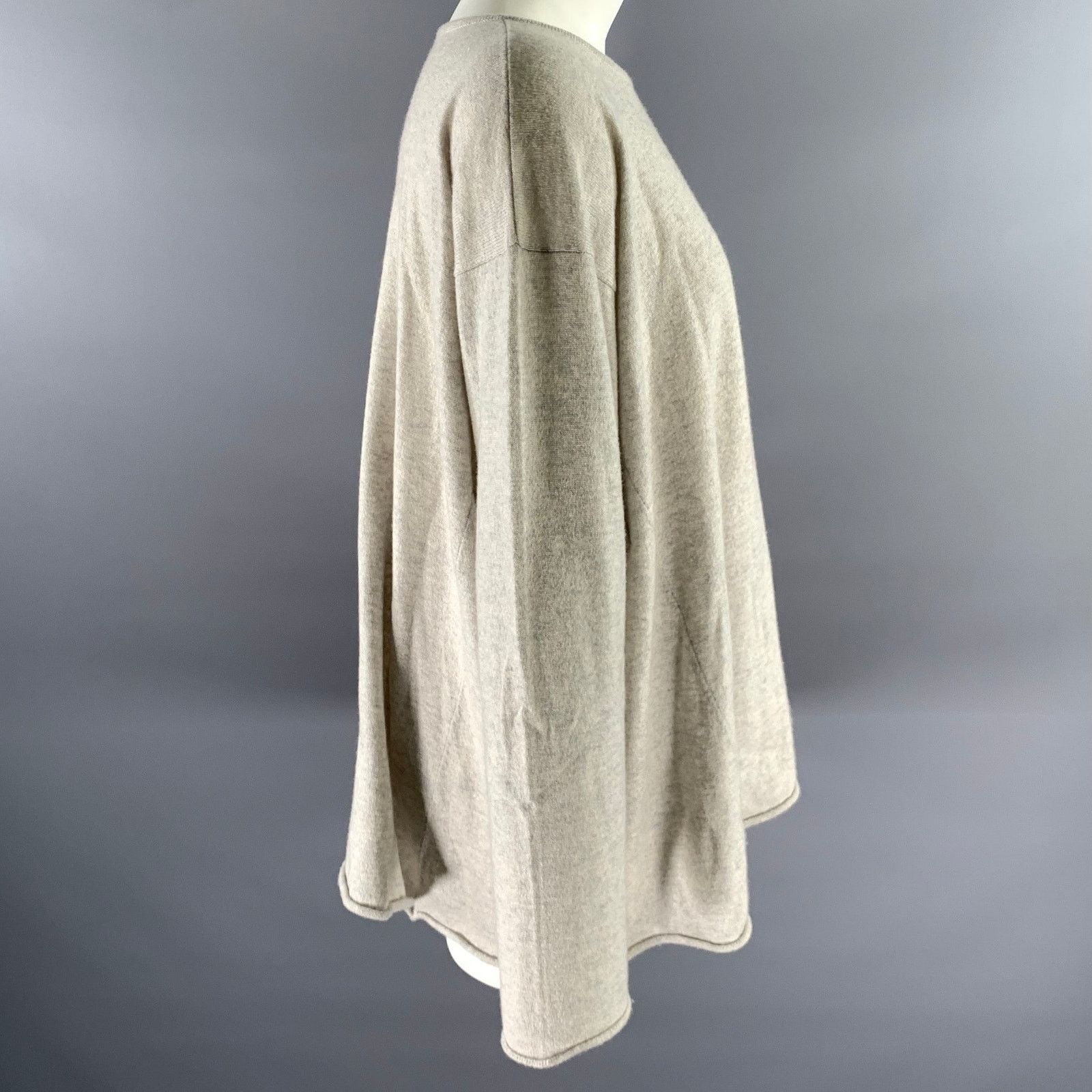 eskandar ESKANDAR Size M Light Grey Cashmere Sweater Size ONE SIZE - 3 Thumbnail