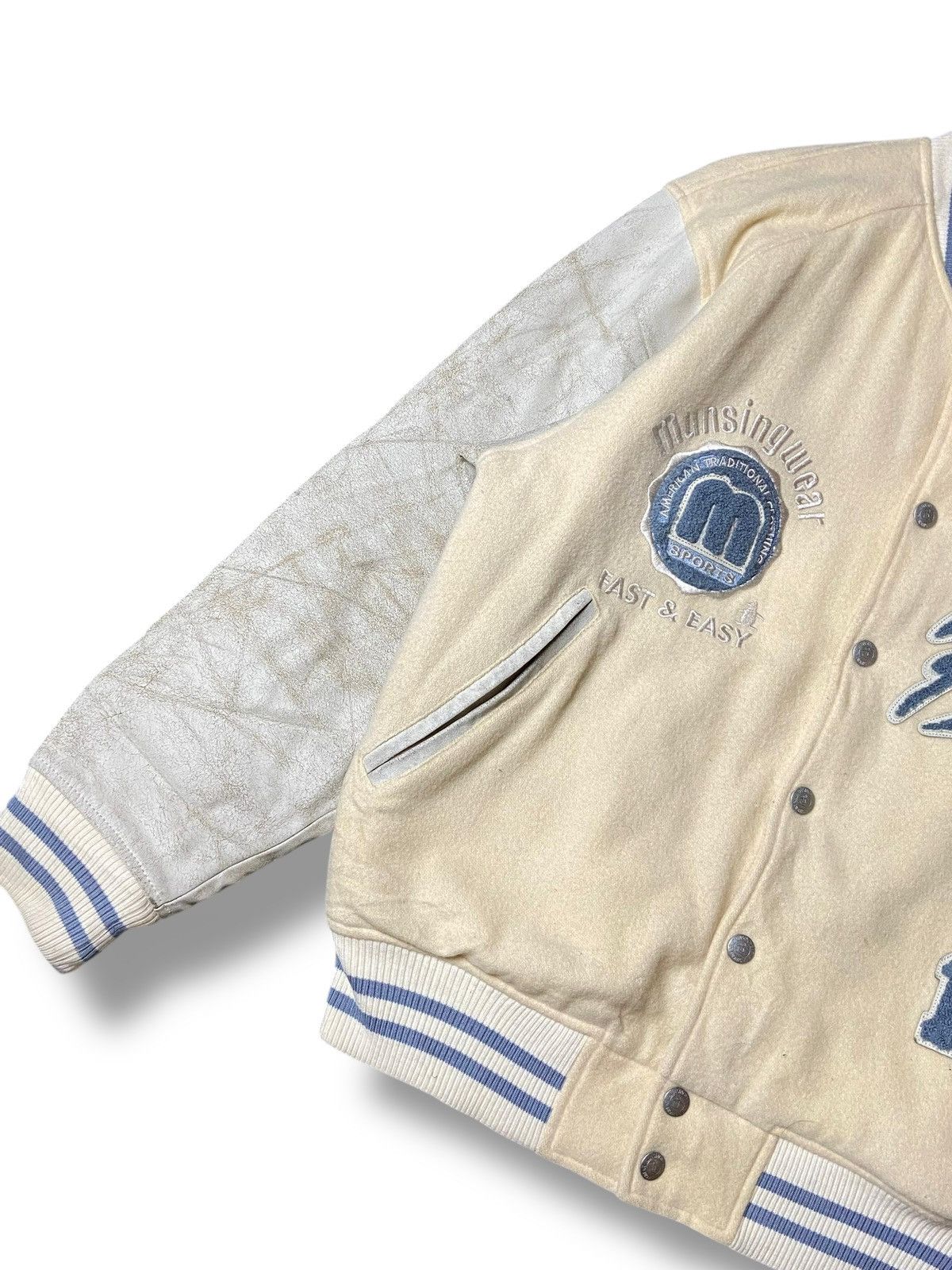 Japanese Brand × Vintage MUNSINGWEAR SPORTS Brand Varsity Jacket (121) Size US M / EU 48-50 / 2 - 11 Thumbnail