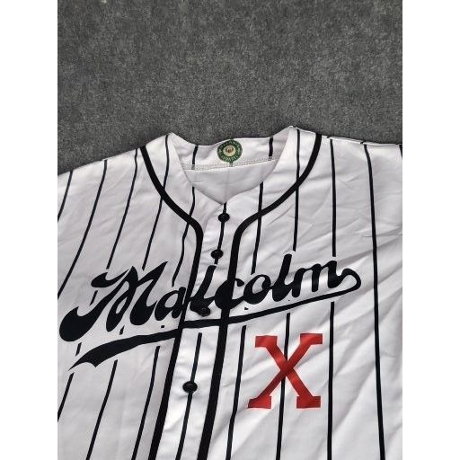 Other Malcolm X Striped Baseball Jersey Men Sz M Melanin Apparel C Size US M / EU 48-50 / 2 - 2 Thumbnail