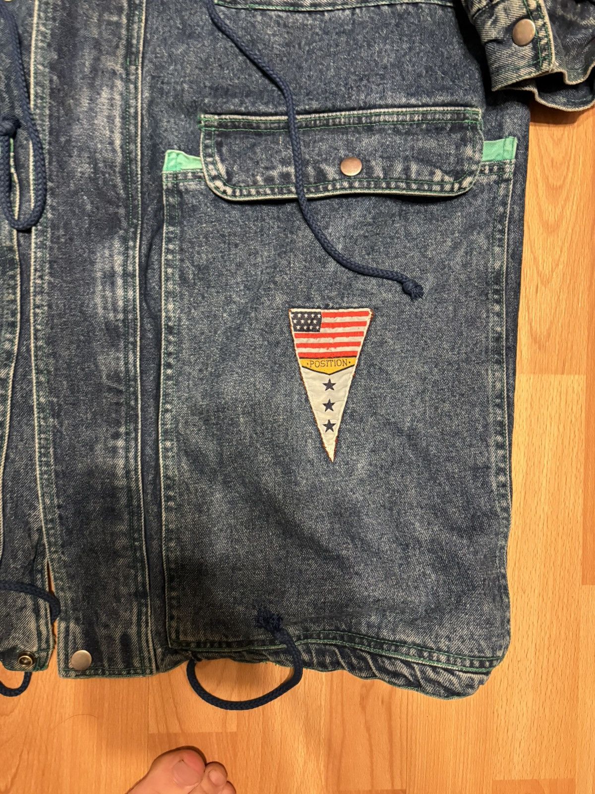 Vintage Vintage East Boys Denim Jacket 90’s Plaid Lined Trench Chore Size US XXL / EU 58 / 5 - 7 Thumbnail
