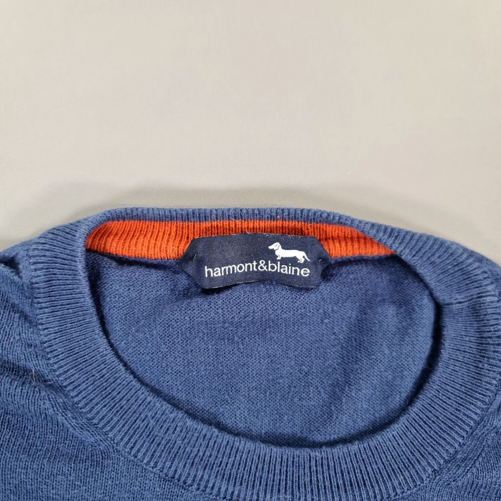 Harmont & Blaine Harmont & Blaine Jumper Mens 3XL Cotton Knit Pullover Blue Crew Neck Size US XXL / EU 58 / 5 - 3 Thumbnail