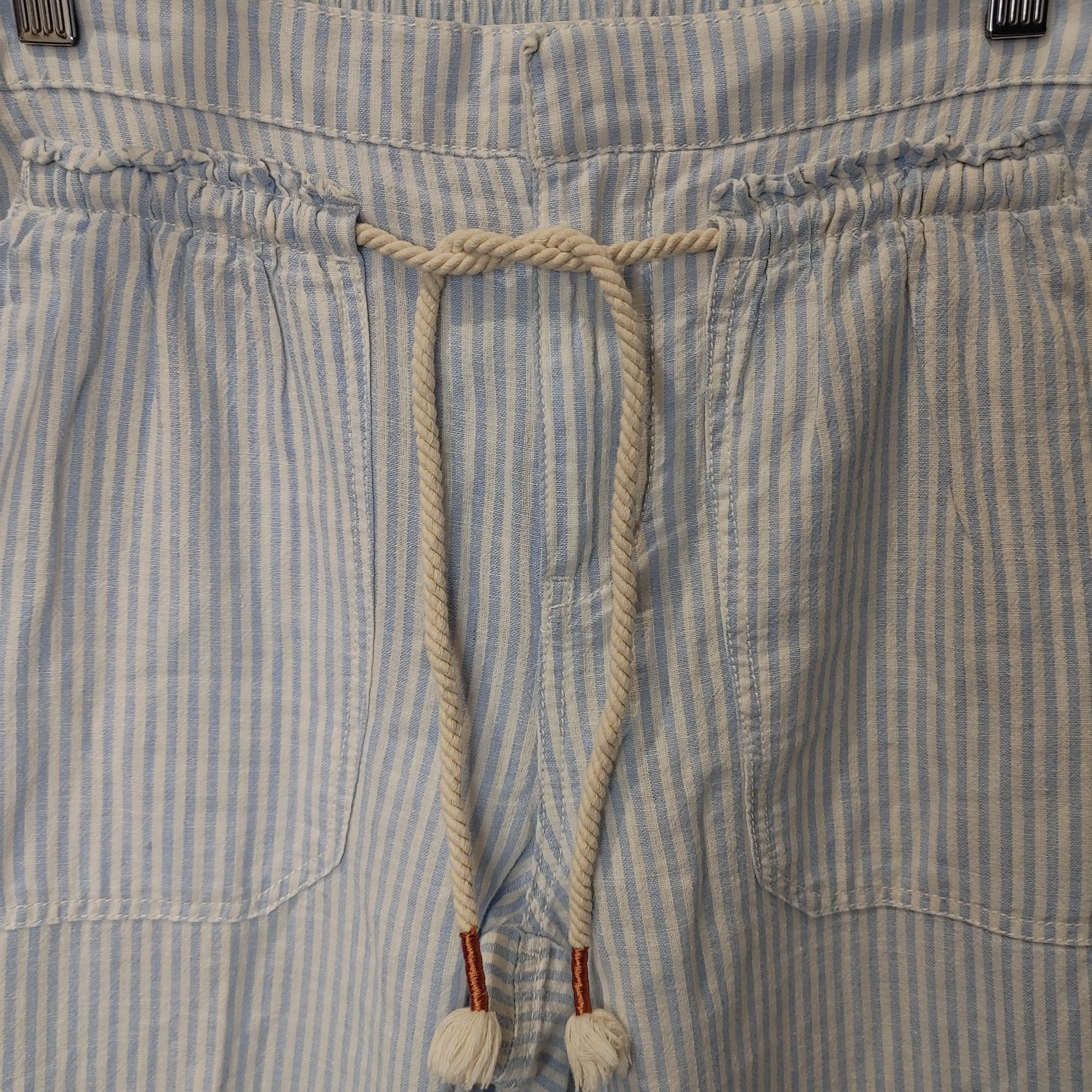 Anthropologie Anthropologie Women's Light Blue & White Striped Pajama Pant Size 25" / US 0 / IT 36 - 2 Thumbnail