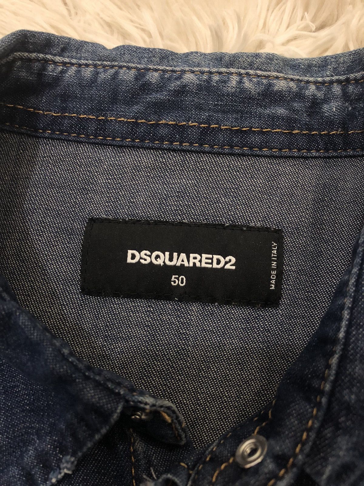 Dsquared2 Dsquared2 Distressed Denim Shirt Size US S / EU 44-46 / 1 - 2 Thumbnail