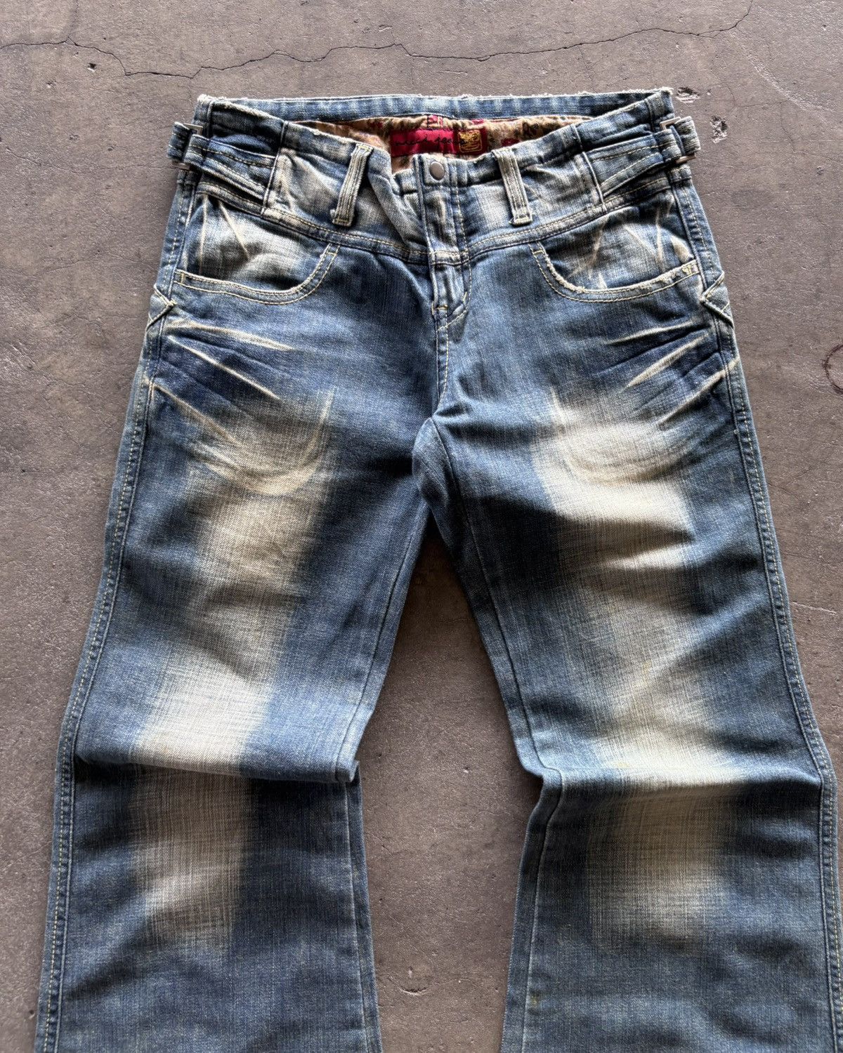 If Six Was Nine × Japanese Brand × Le Grande Bleu (L.G.B.) 2000s Nicci Jeans Mud Washed Blue Denim Pants Size US 30 / EU 46 - 3 Thumbnail